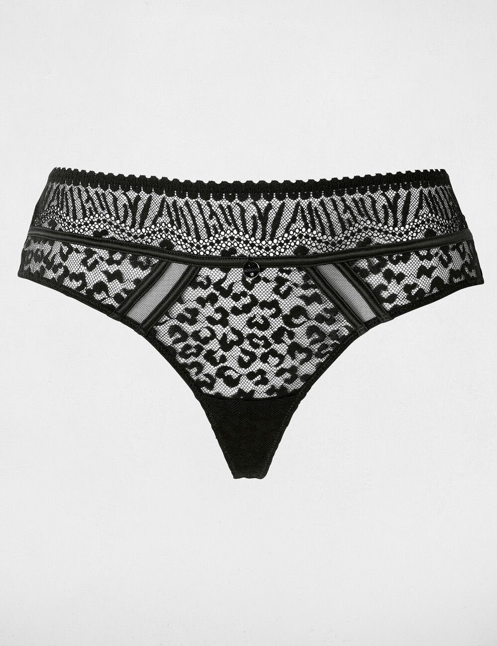 Shorty dentelle noir femme