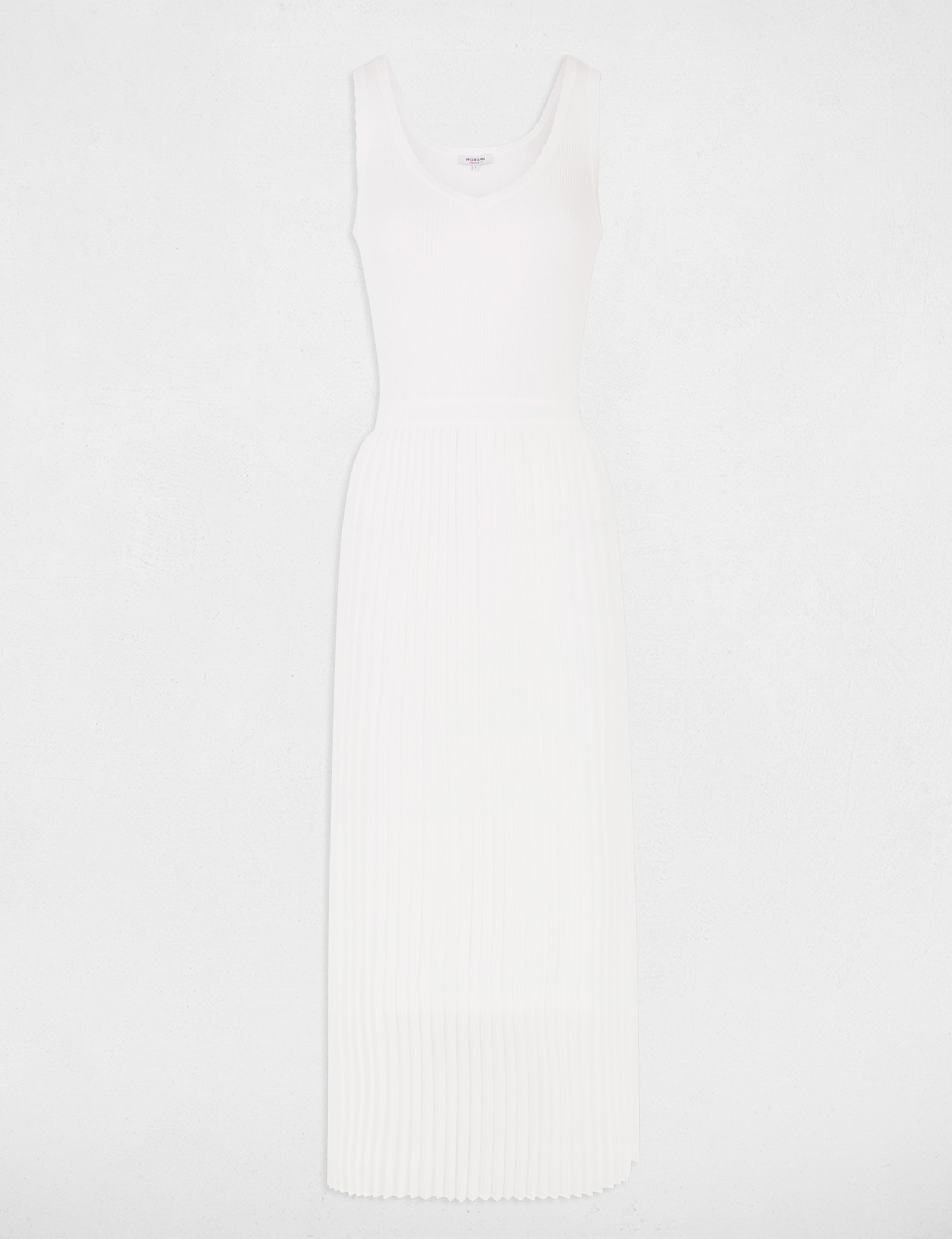robe tricot longue cintree ivoire femme Robe tricot longue cintrée ivoire femme