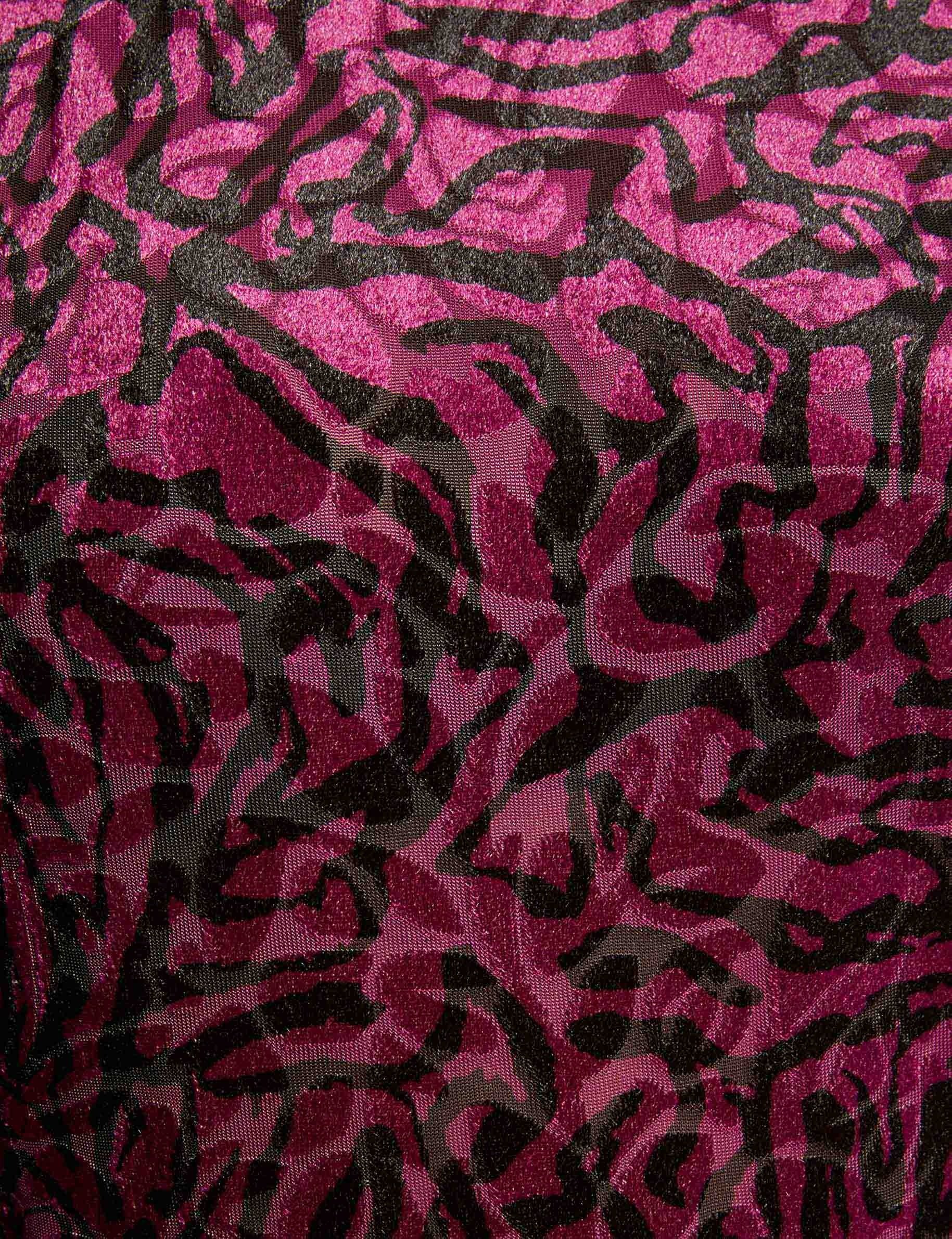 t shirt van fluweel met hoge hals meerkleurig vrouw null