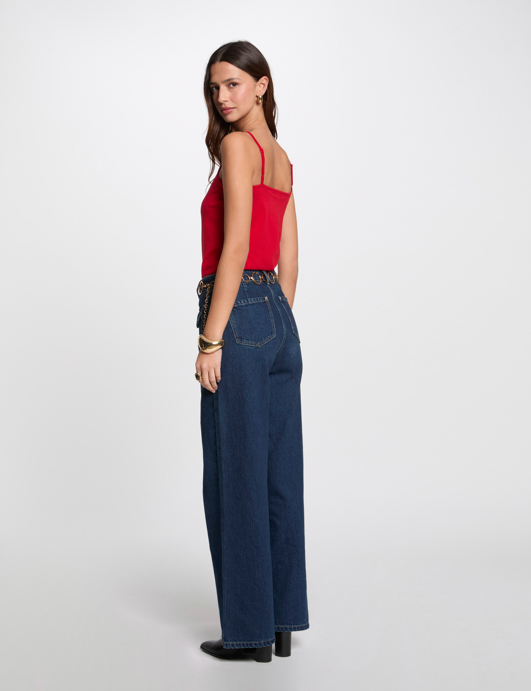 hemdje met smalle bandjes rood vrouw Hemdje met smalle bandjes rood vrouw