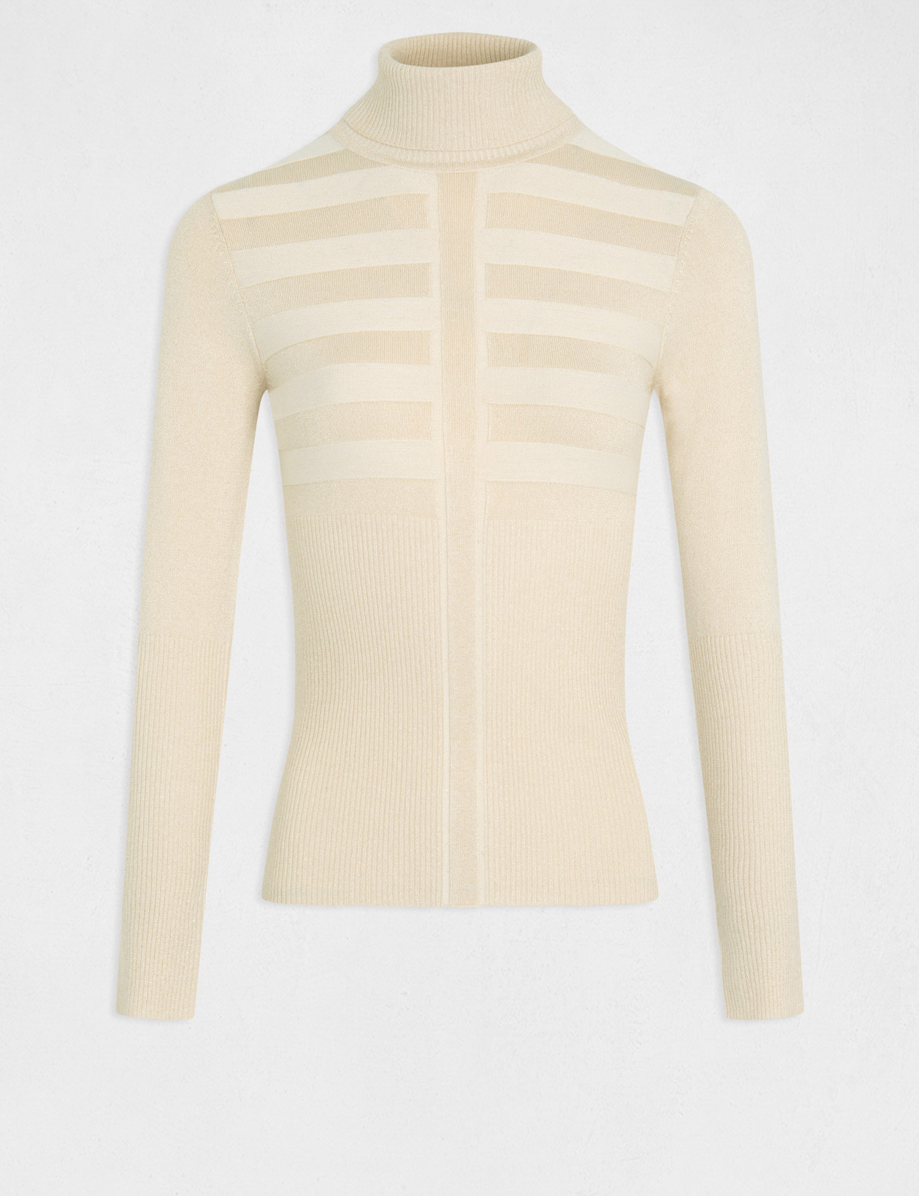 pull manches longues a col roule rose clair femme Pull manches longues à col roulé rose clair femme