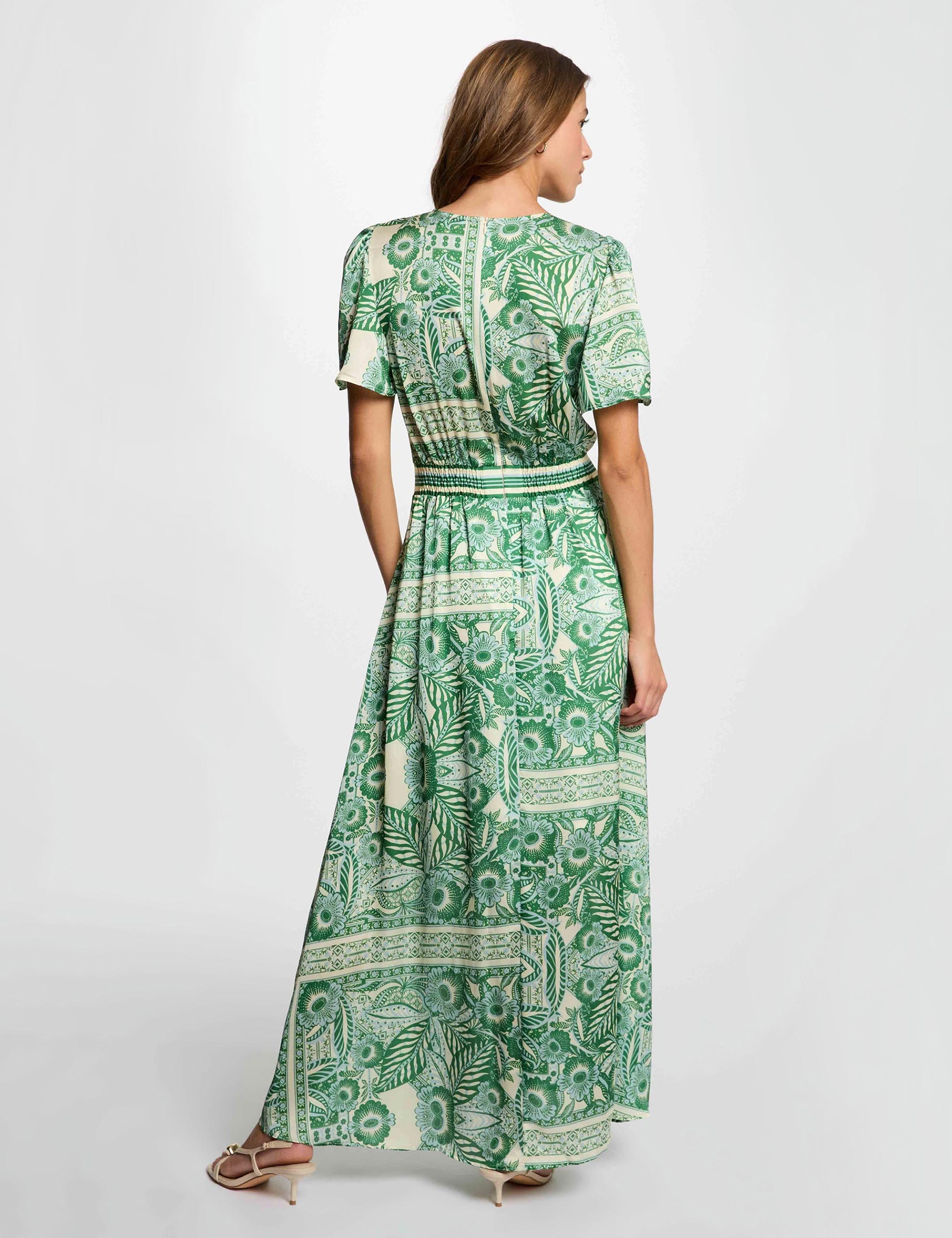 Robe longue cache coeur multicolore femme