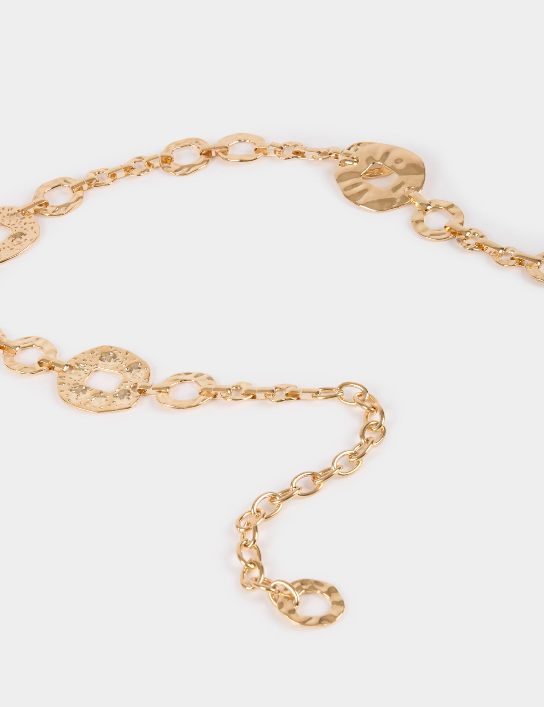 ceinture chaine martelee jaune or femme Ceinture chaîne martelée jaune or femme