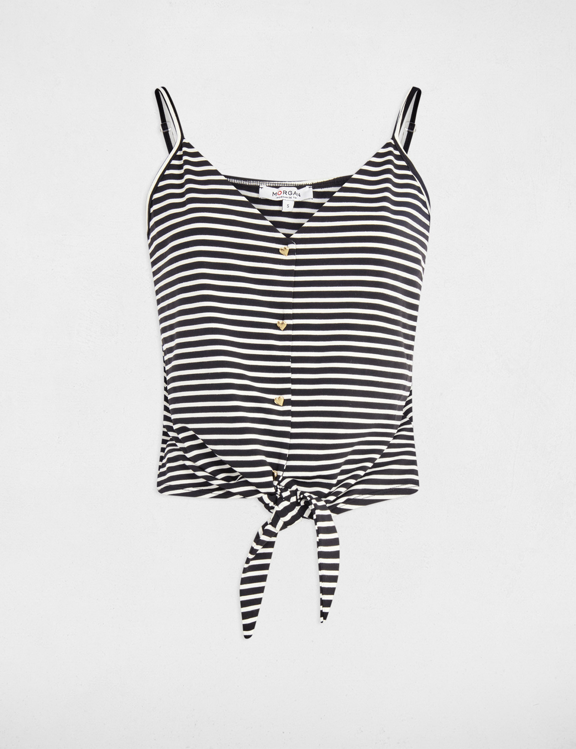 debardeur cropped col v noir femme Débardeur cropped col v noir femme