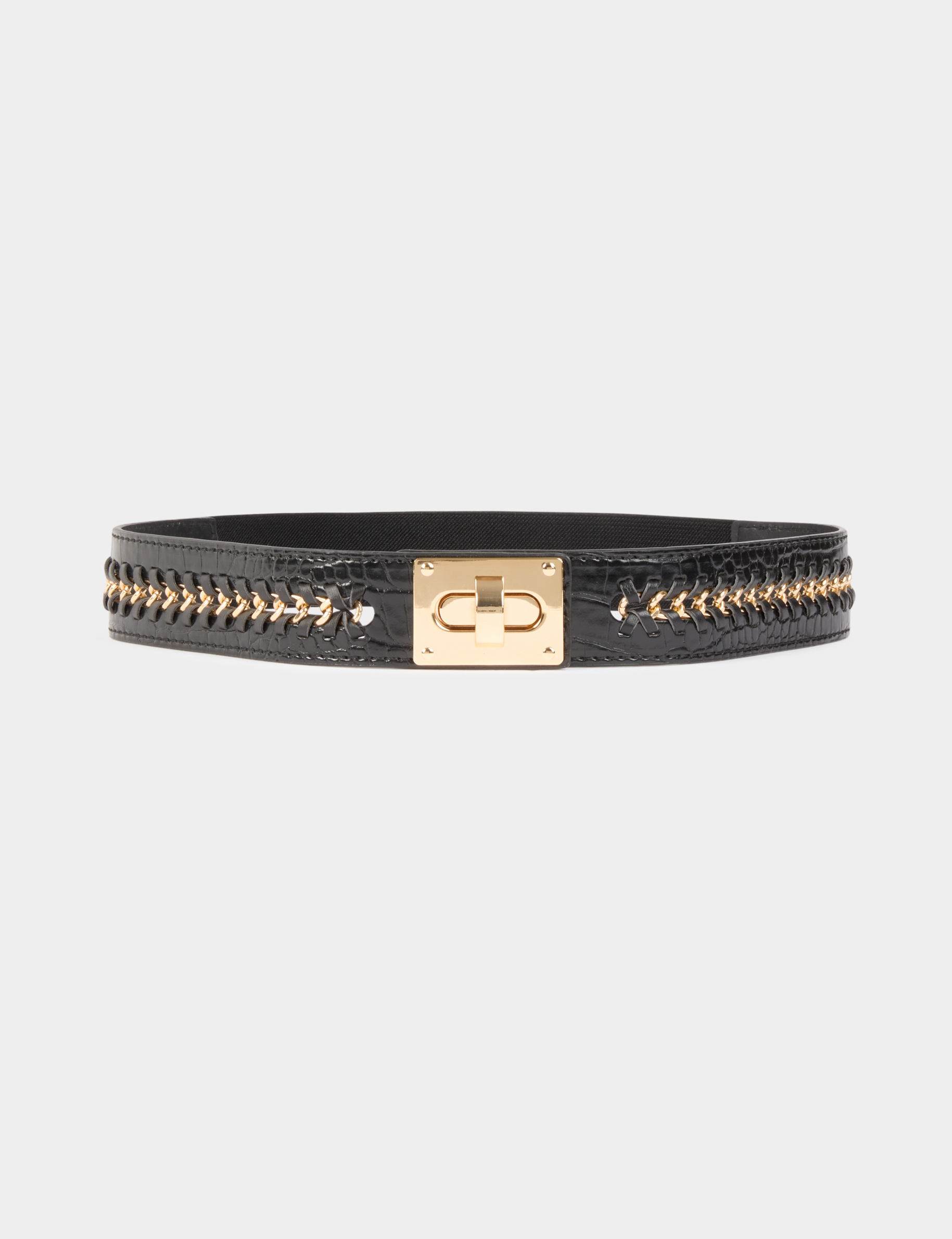 ceinture large elastique noir femme Ceinture large élastique noir femme