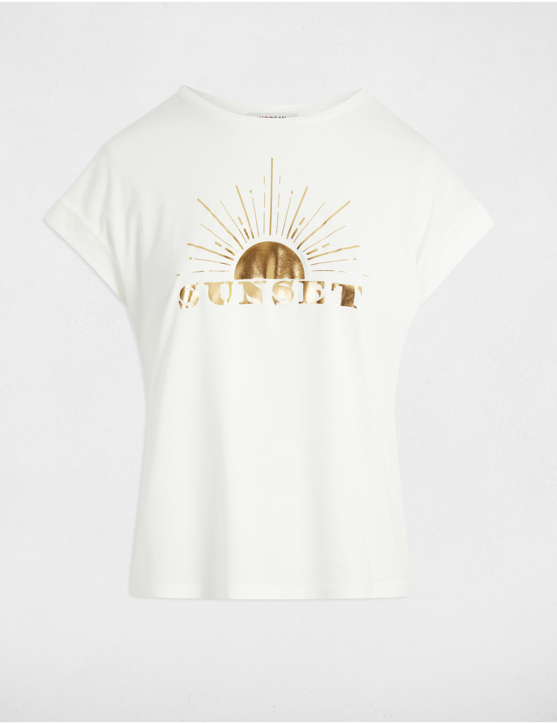 t shirt met opschrift helder wit vrouw T-shirt met opschrift helder wit vrouw