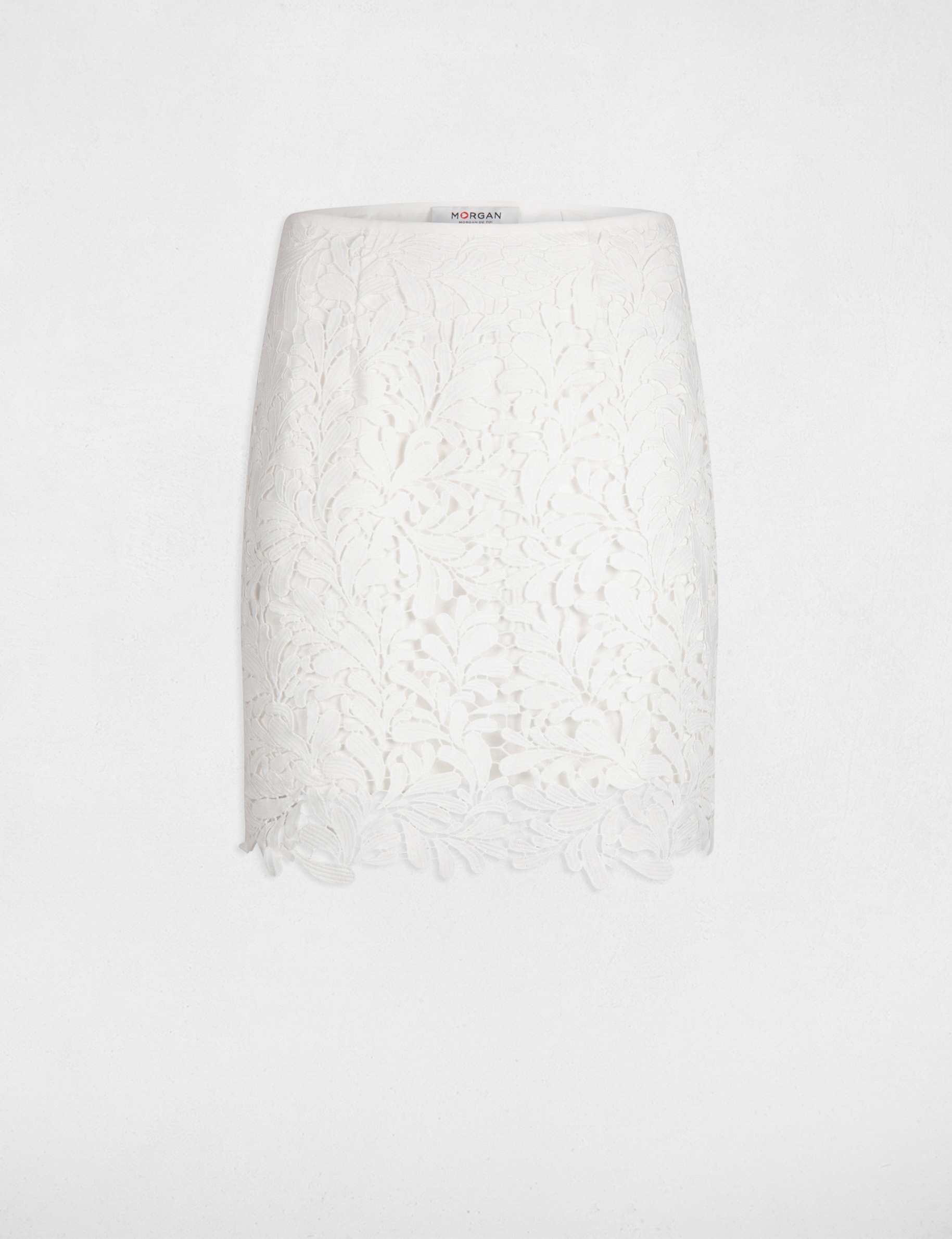jupe courte broderie ecru femme Jupe courte broderie ecru femme
