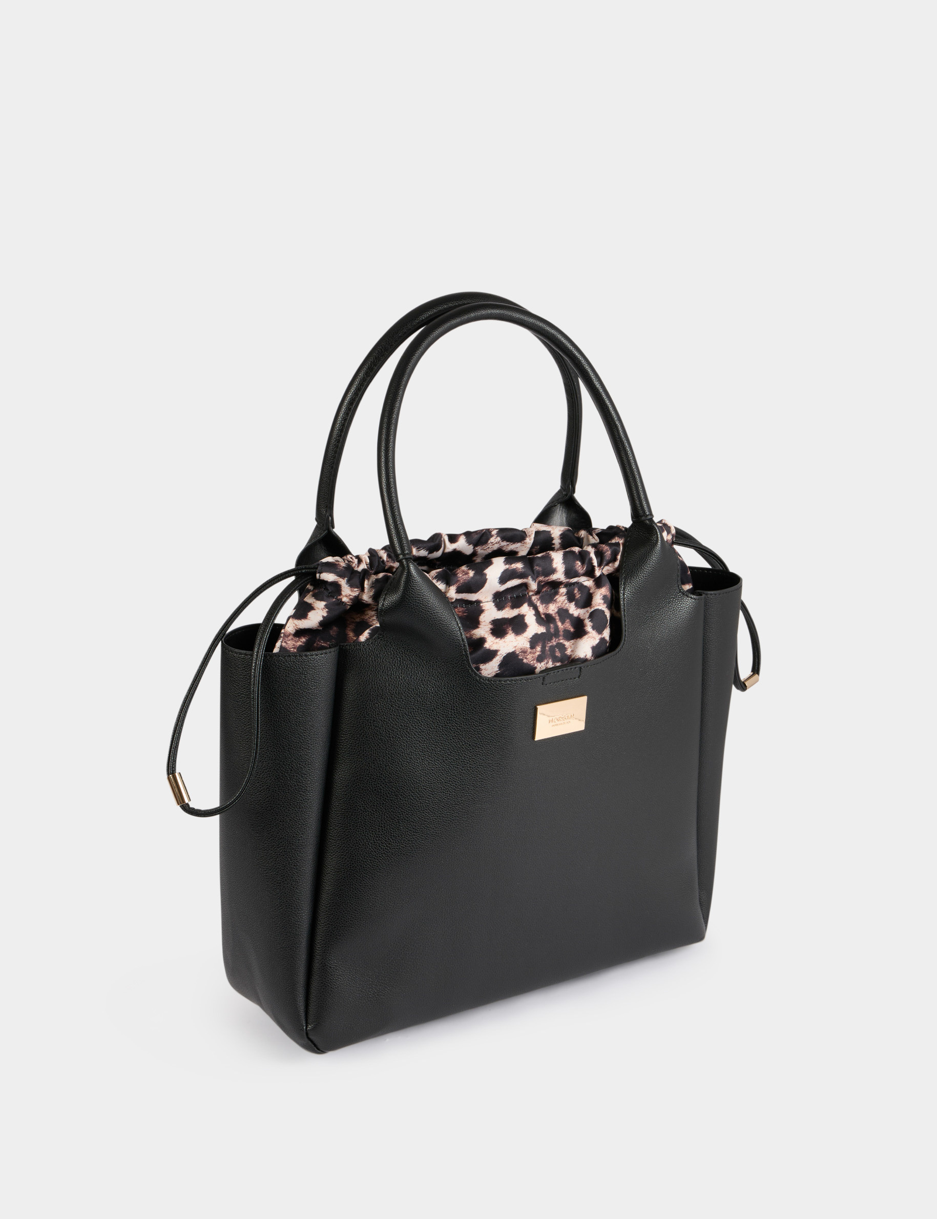Sac cabas avec pochette noir femme
