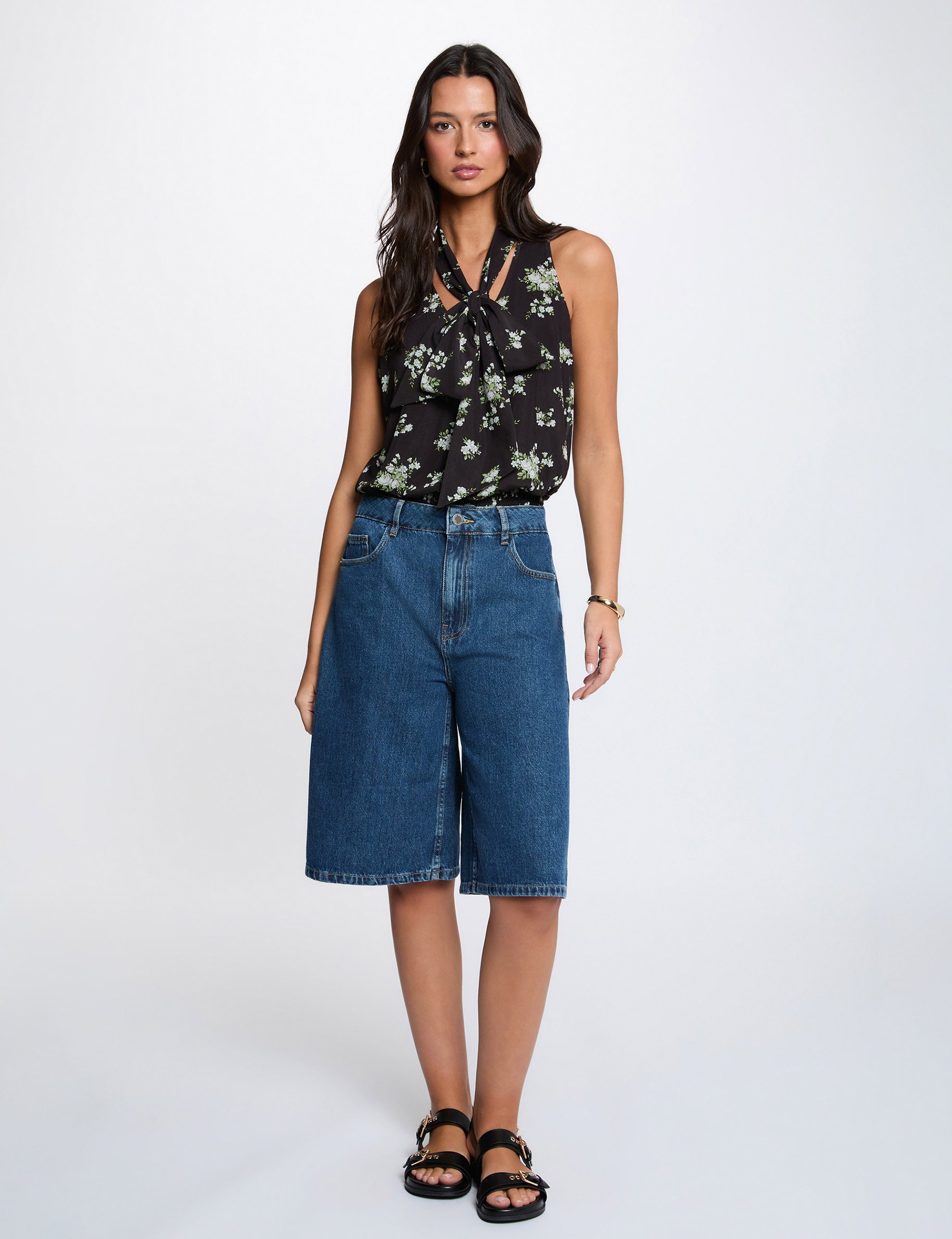 D&eacute;bardeur col lavalli&egrave;re multicolore femme