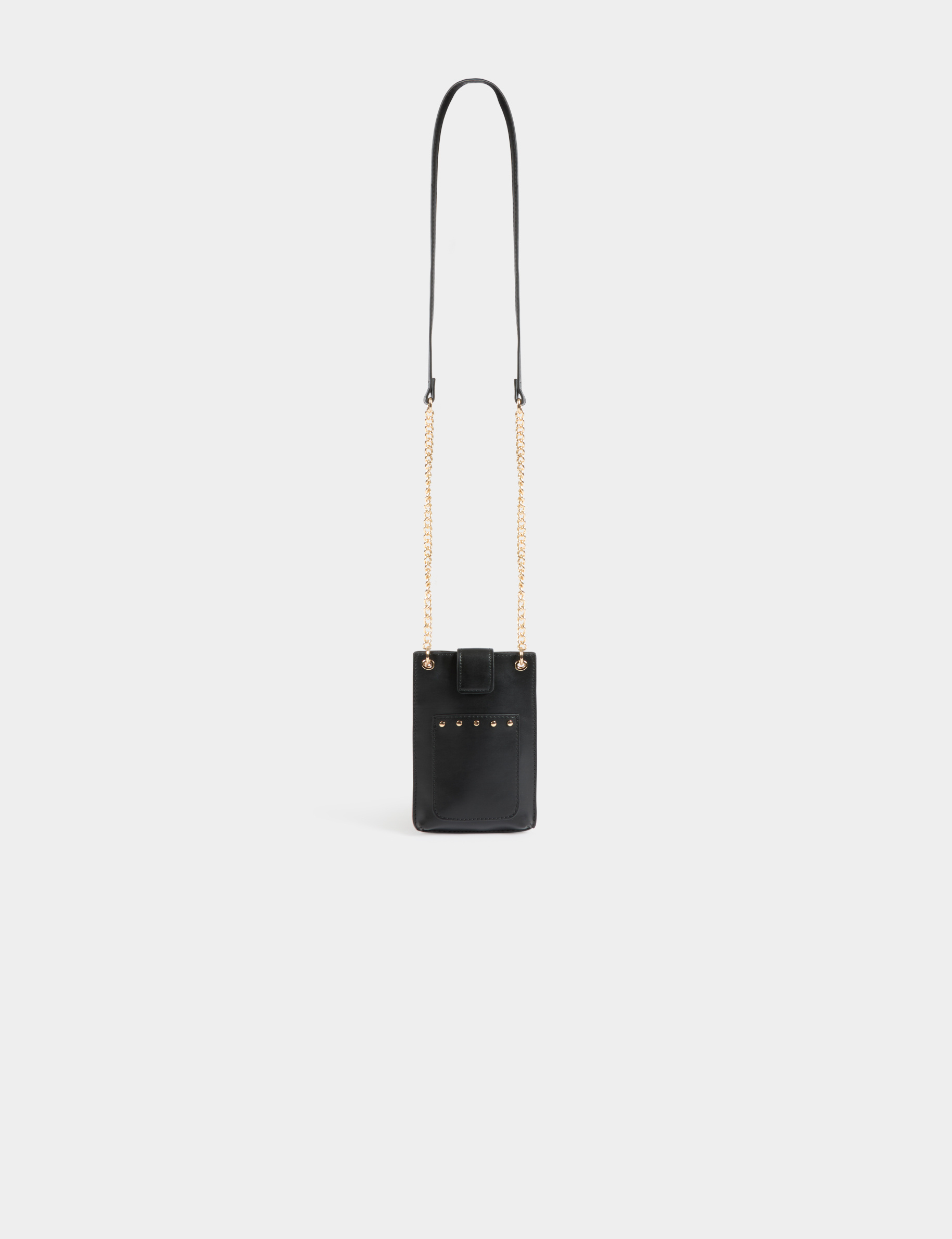 Telefoonpouch met studsdetails zwart vrouw