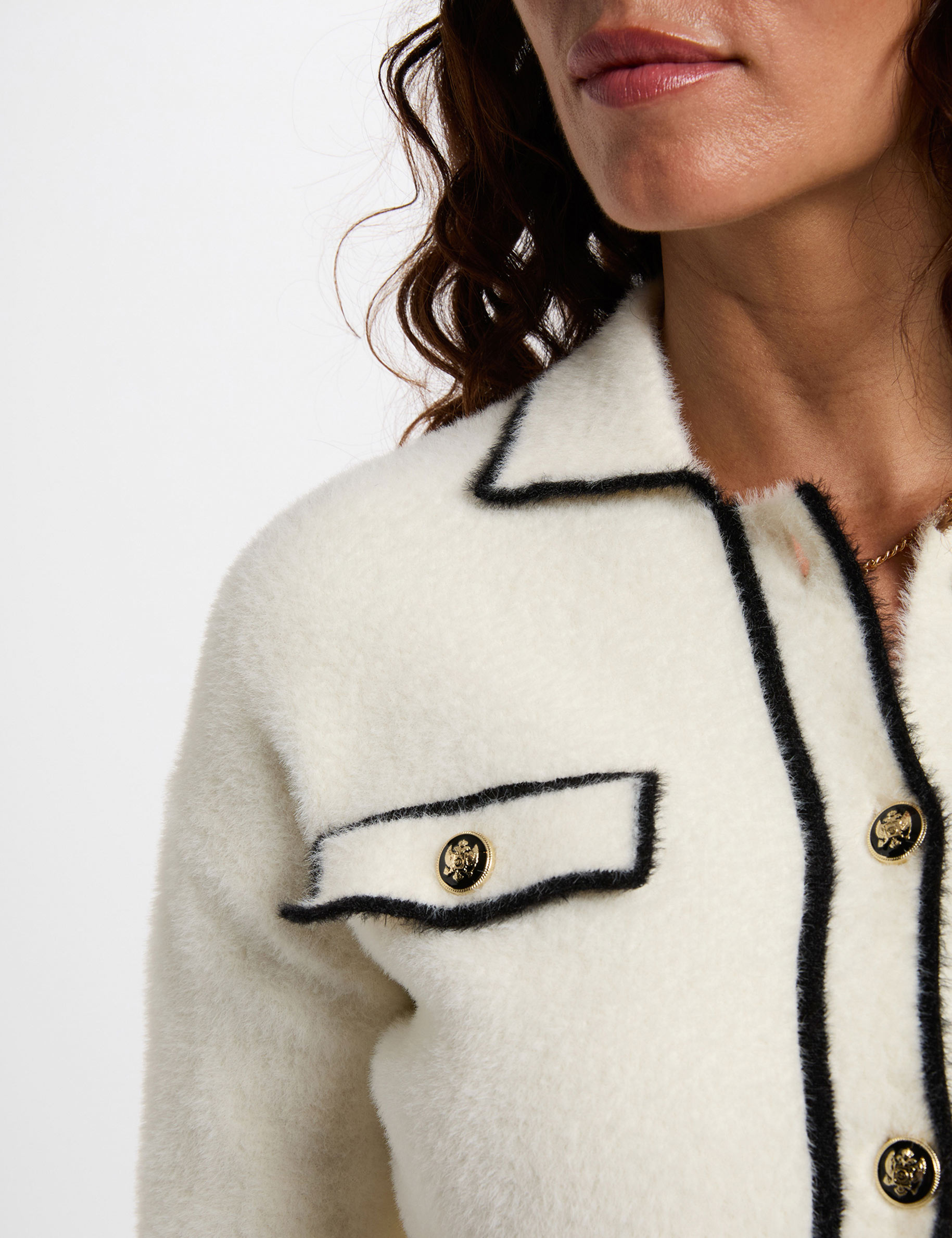 gilet court fluide blanc femme Gilet court fluide blanc femme