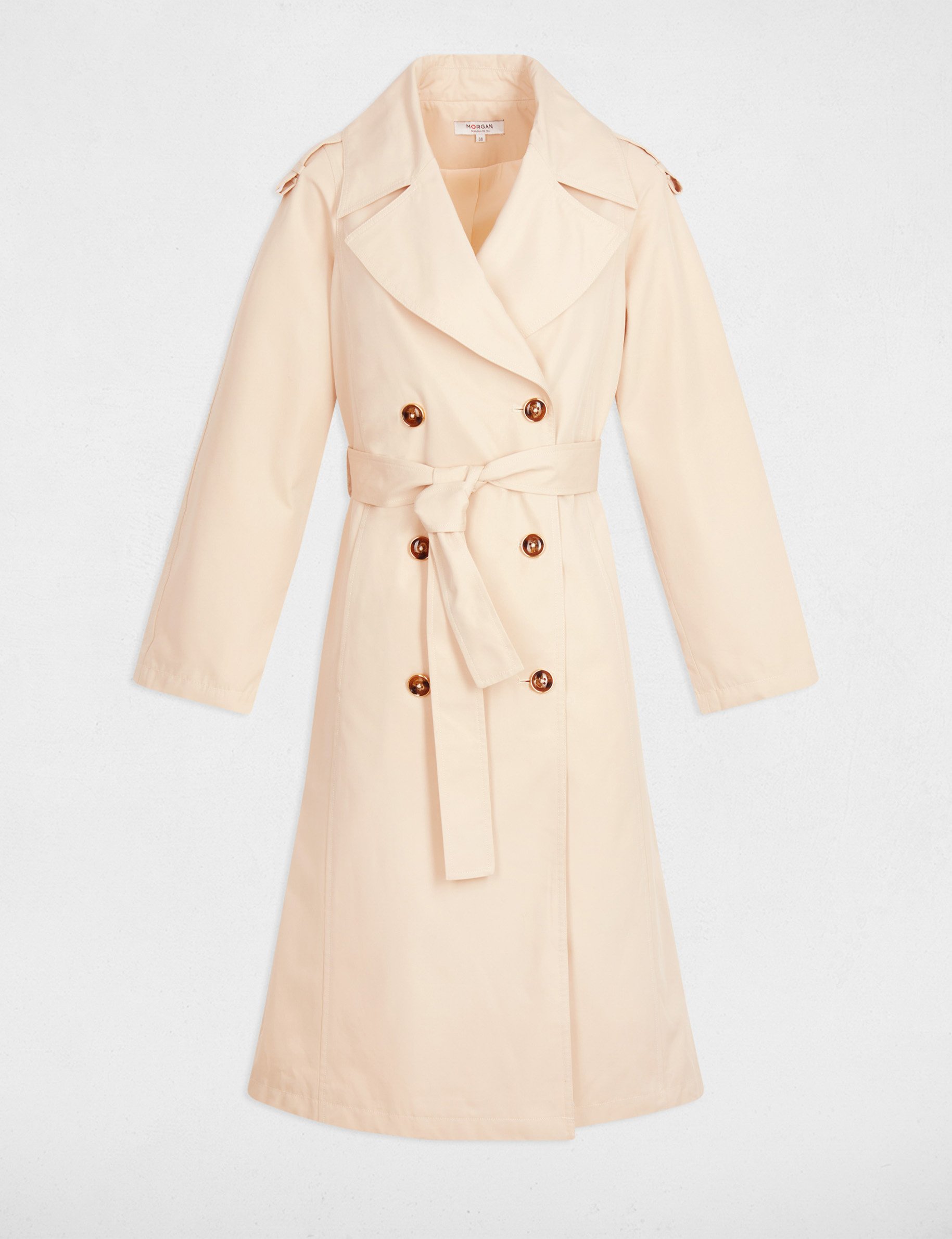 trench long col tailleur sable femme Trench long col tailleur sable femme
