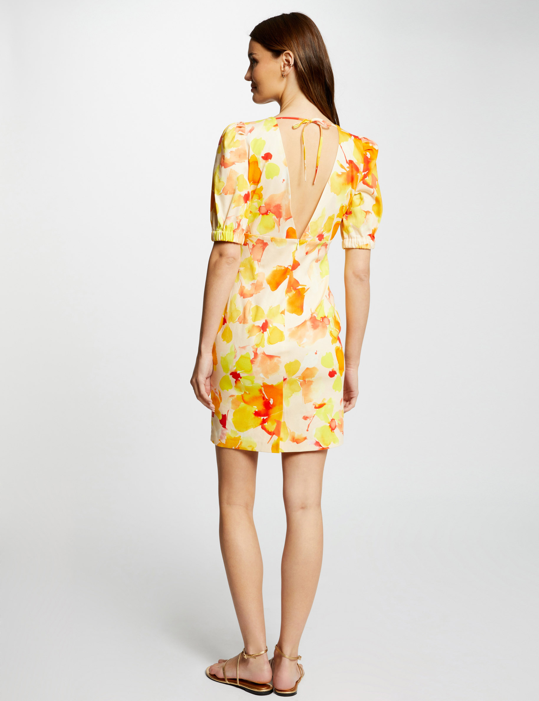 robe courte droite imprimee multico femme Robe courte droite imprimée multico femme