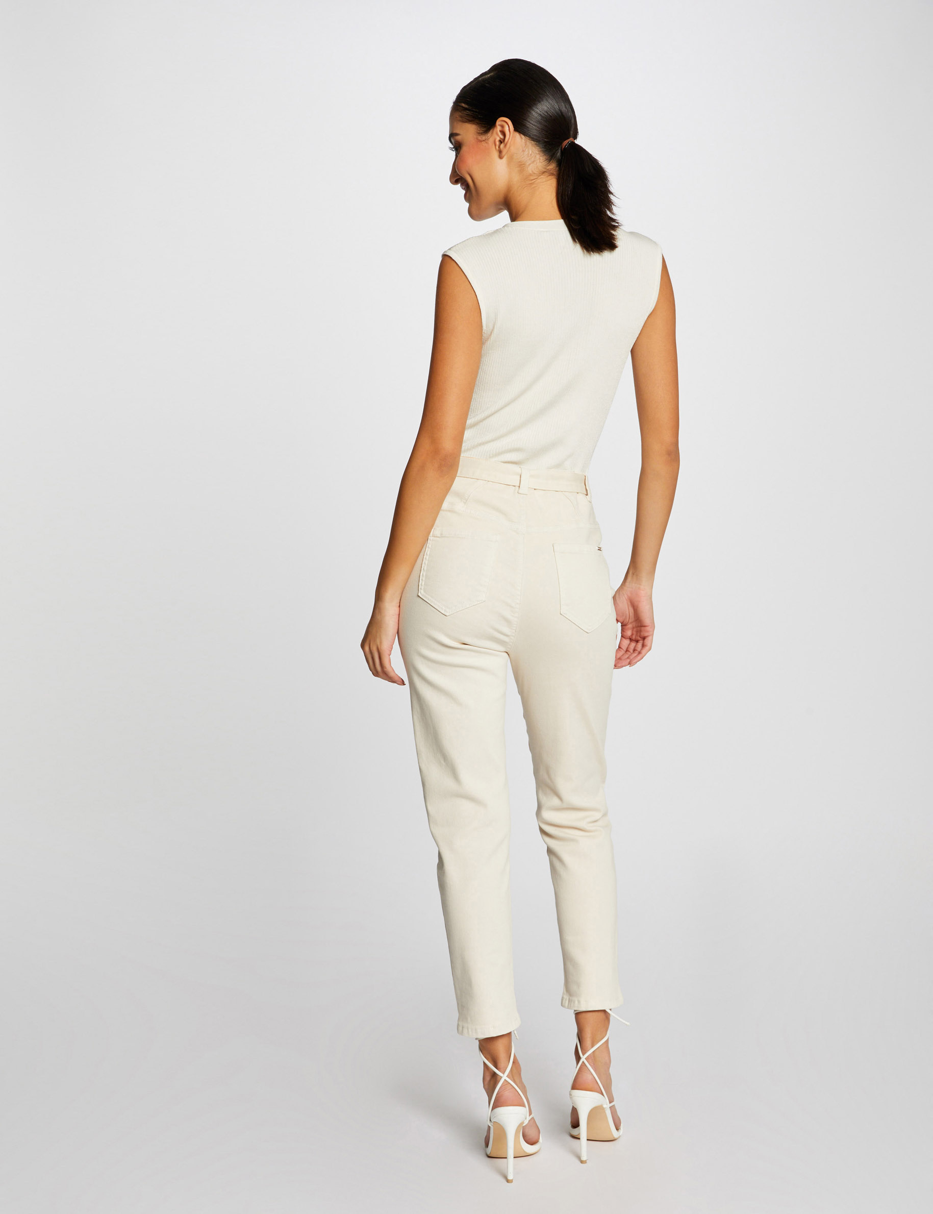 Pull débardeur en tricotage en côte ivoire femme