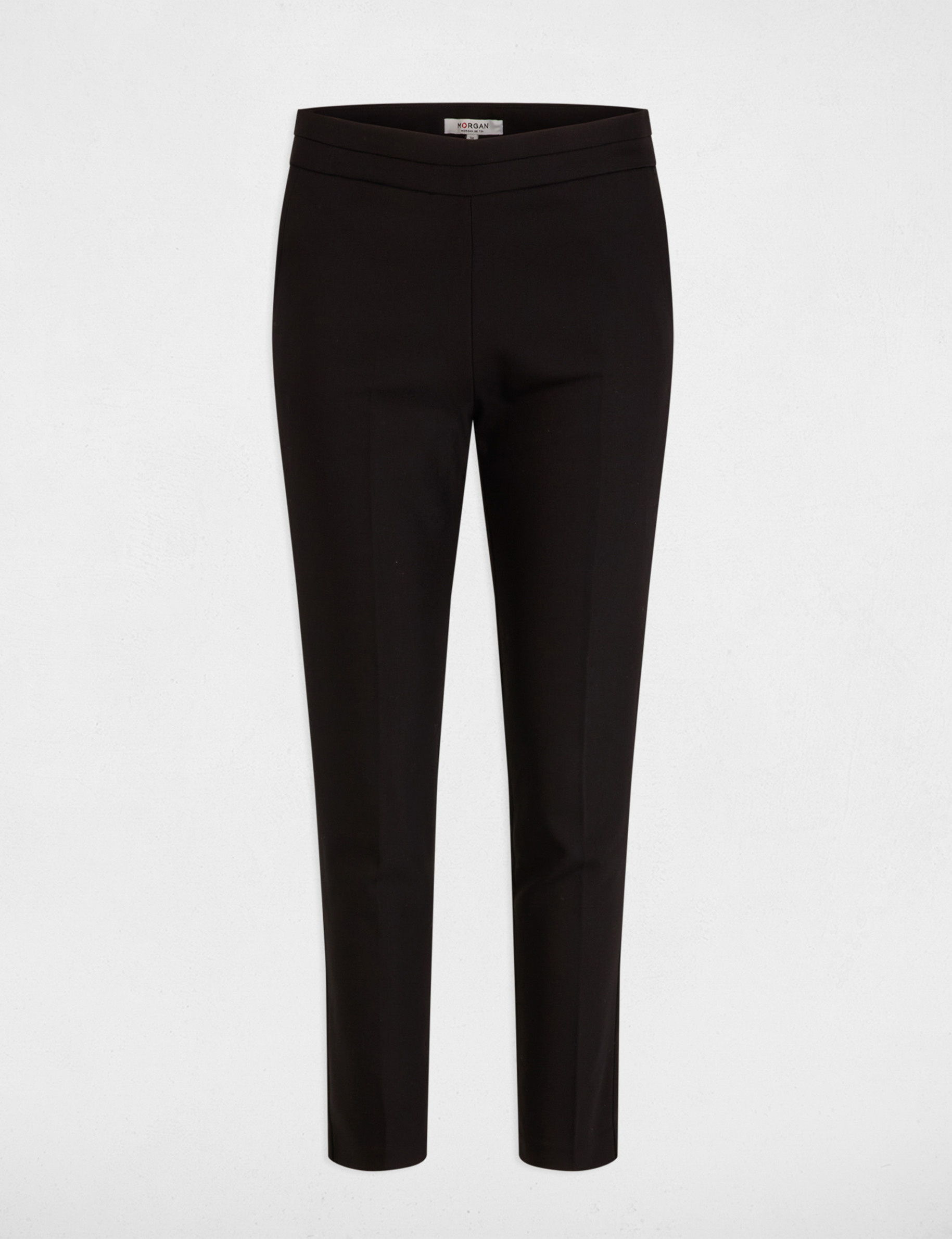 78 broek met ceintuur zwart vrouw 7/8 broek met ceintuur zwart vrouw