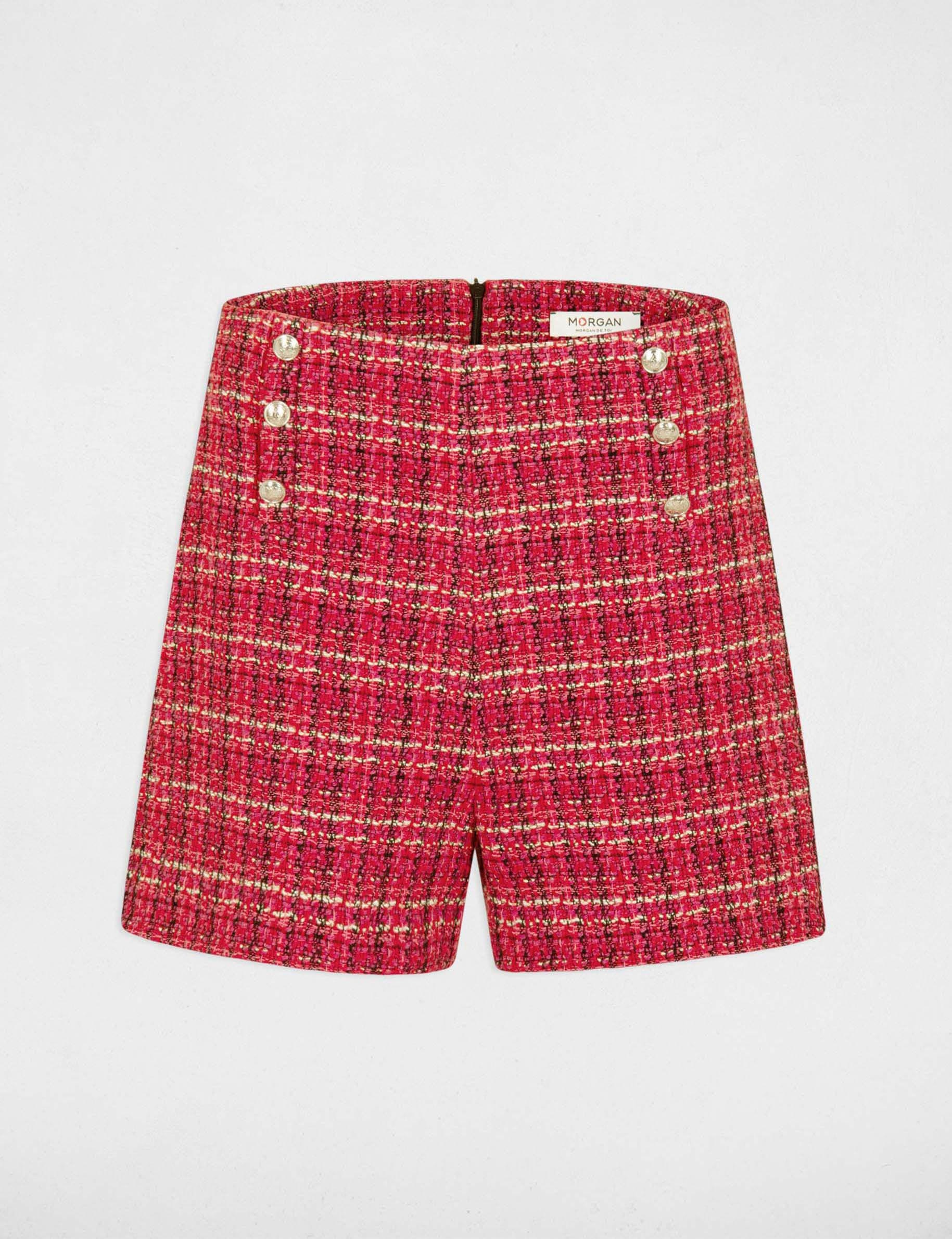 Short droit tweed multico femme