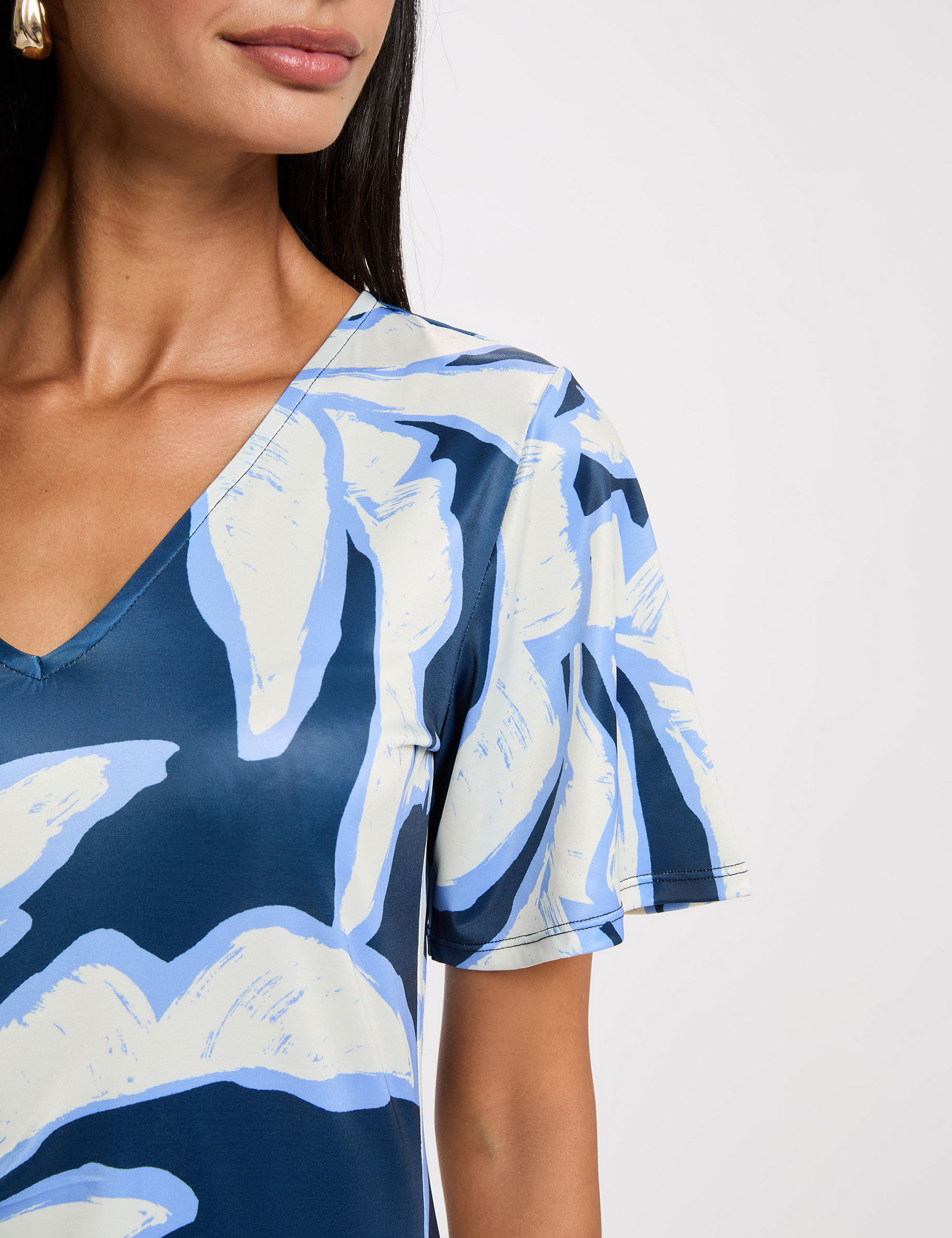 Asymmetrische jurk met print meerkleurig vrouw