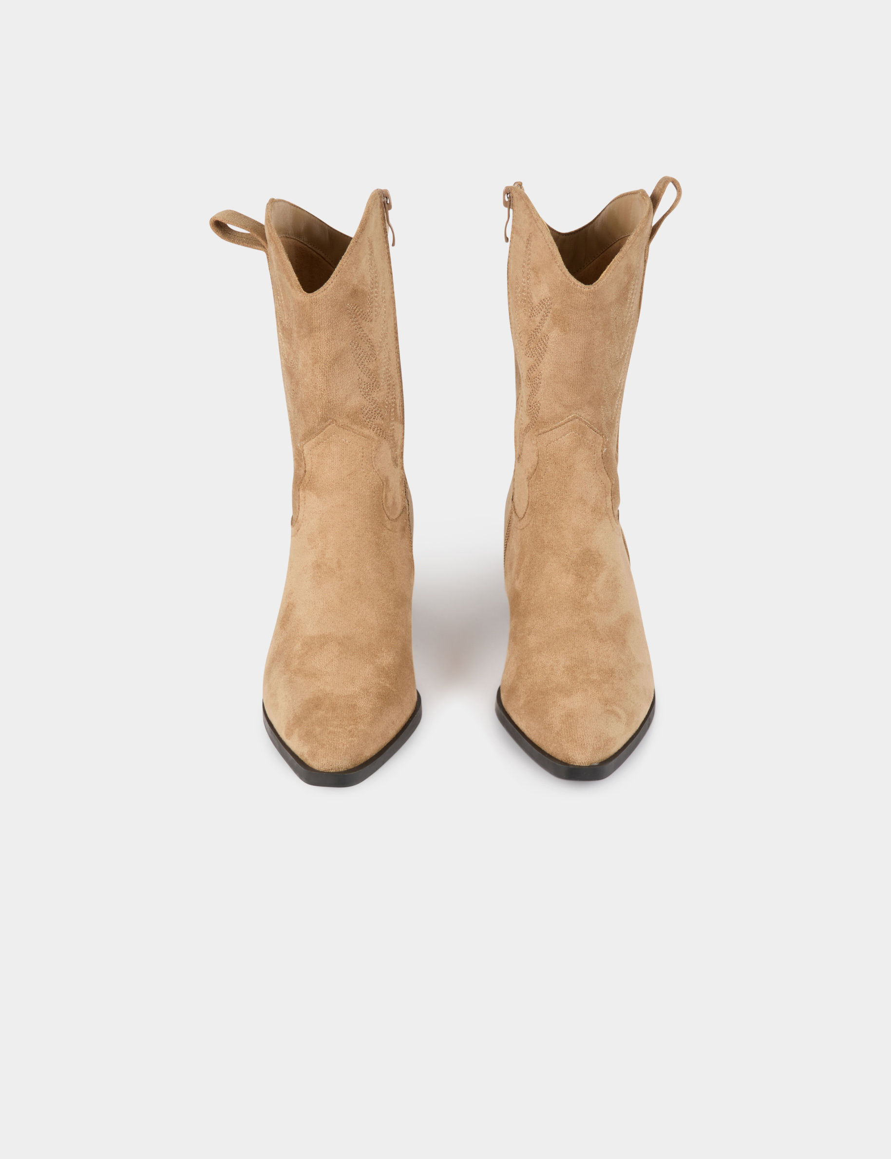 bottes western a talons beige femme Bottes western à talons beige femme