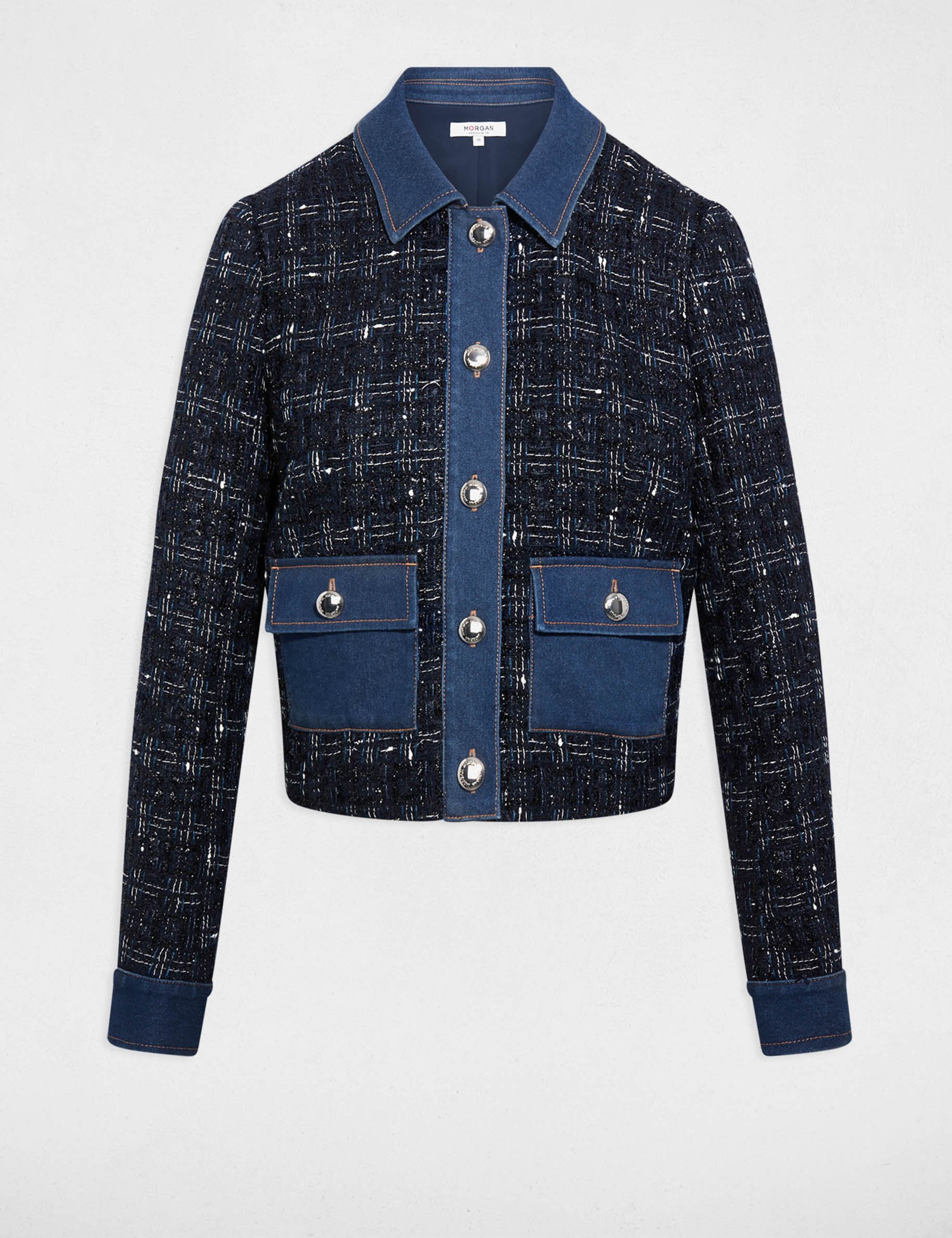 Getailleerd kort jasje meerkleurig vrouw