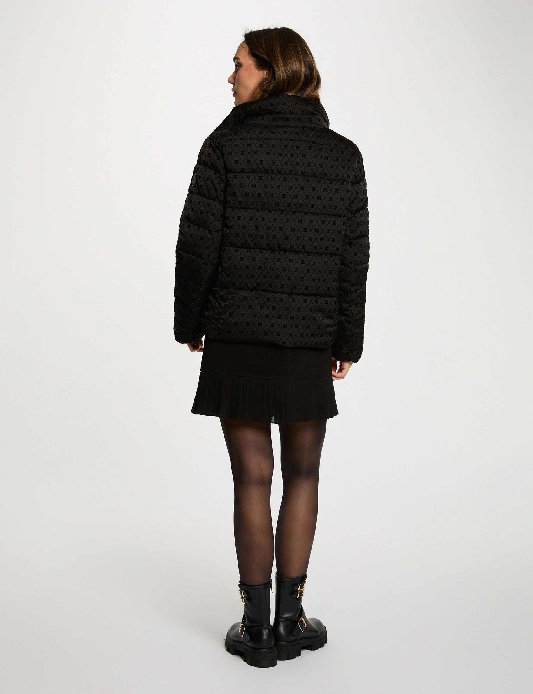 doudoune courte col montant noir femme Doudoune courte col montant noir femme
