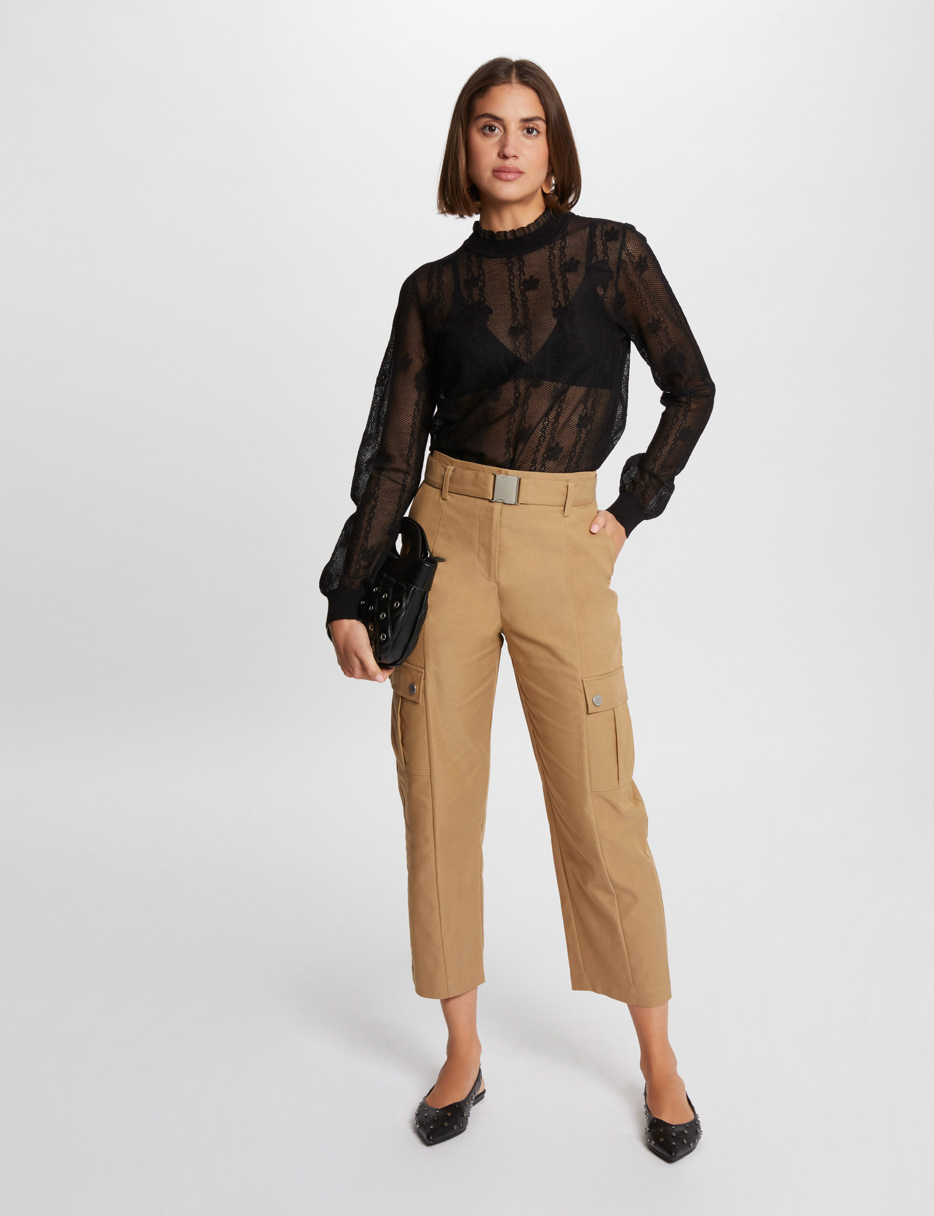 pantalon cargo 78eme beige femme Pantalon cargo 7/8ème beige femme