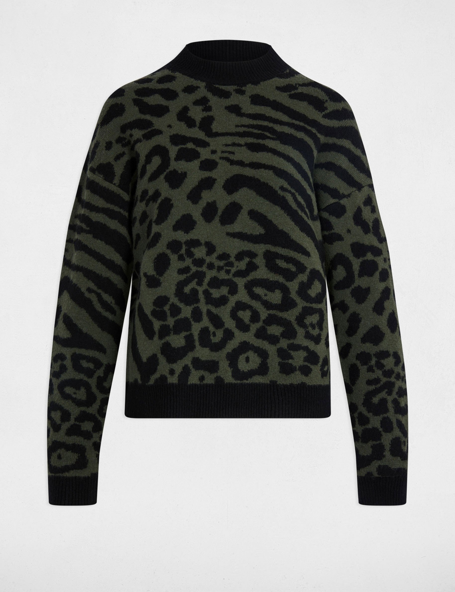 korte jacquardtrui brons vrouw Korte jacquardtrui brons vrouw
