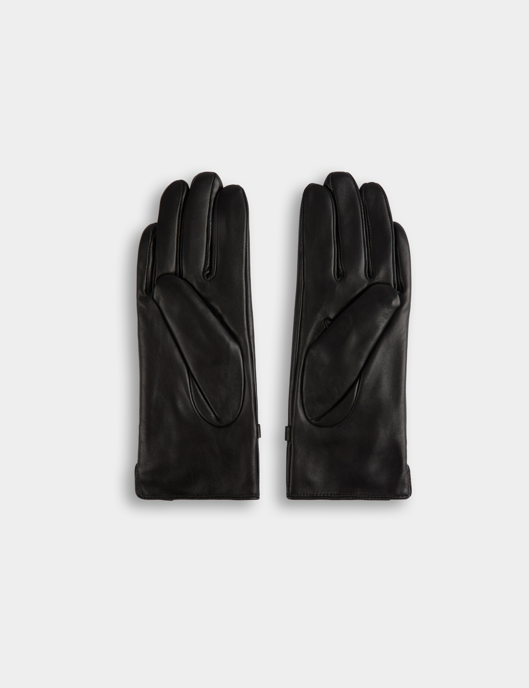 Gants similicuir noir femme