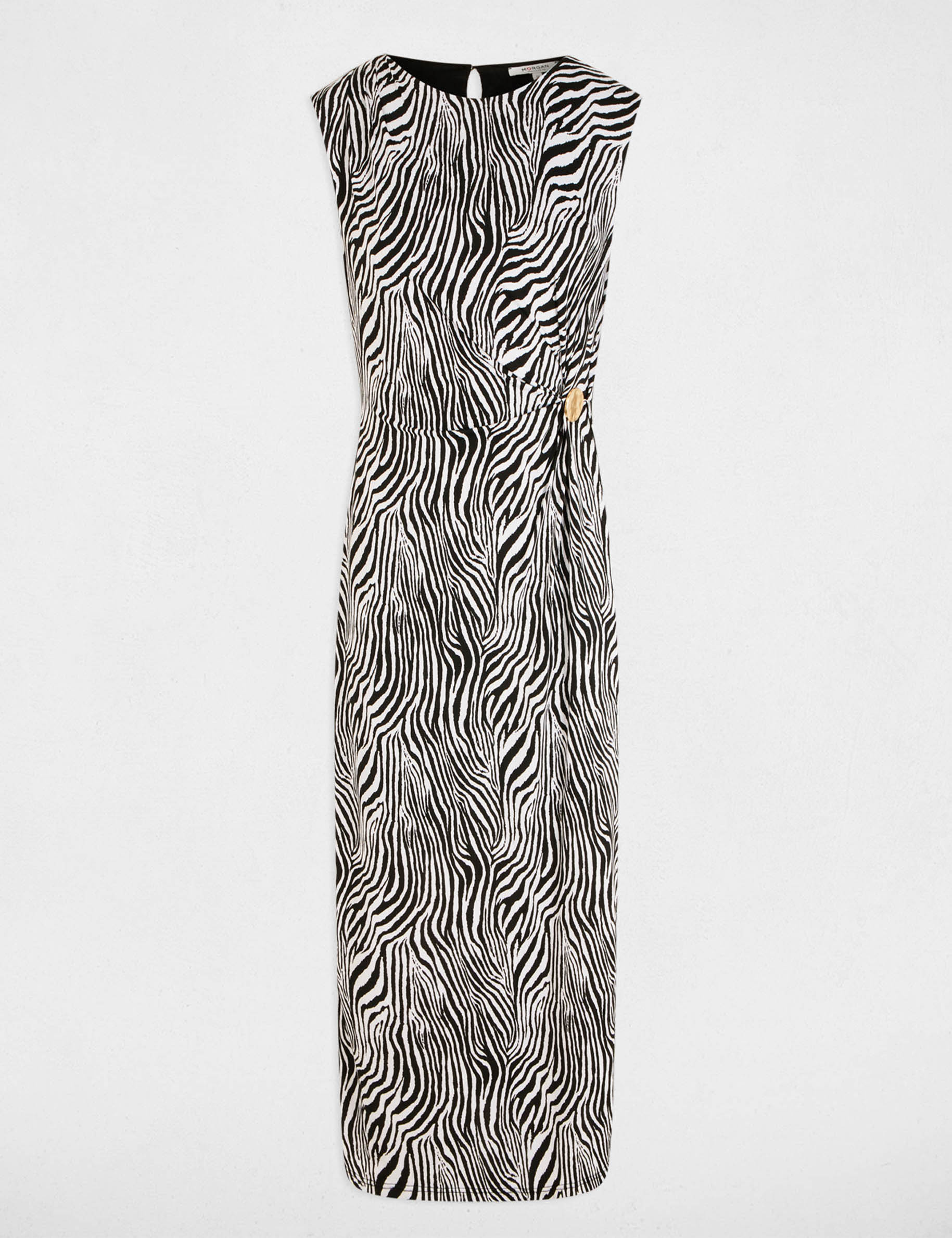 Robe longue sans manches multicolore femme