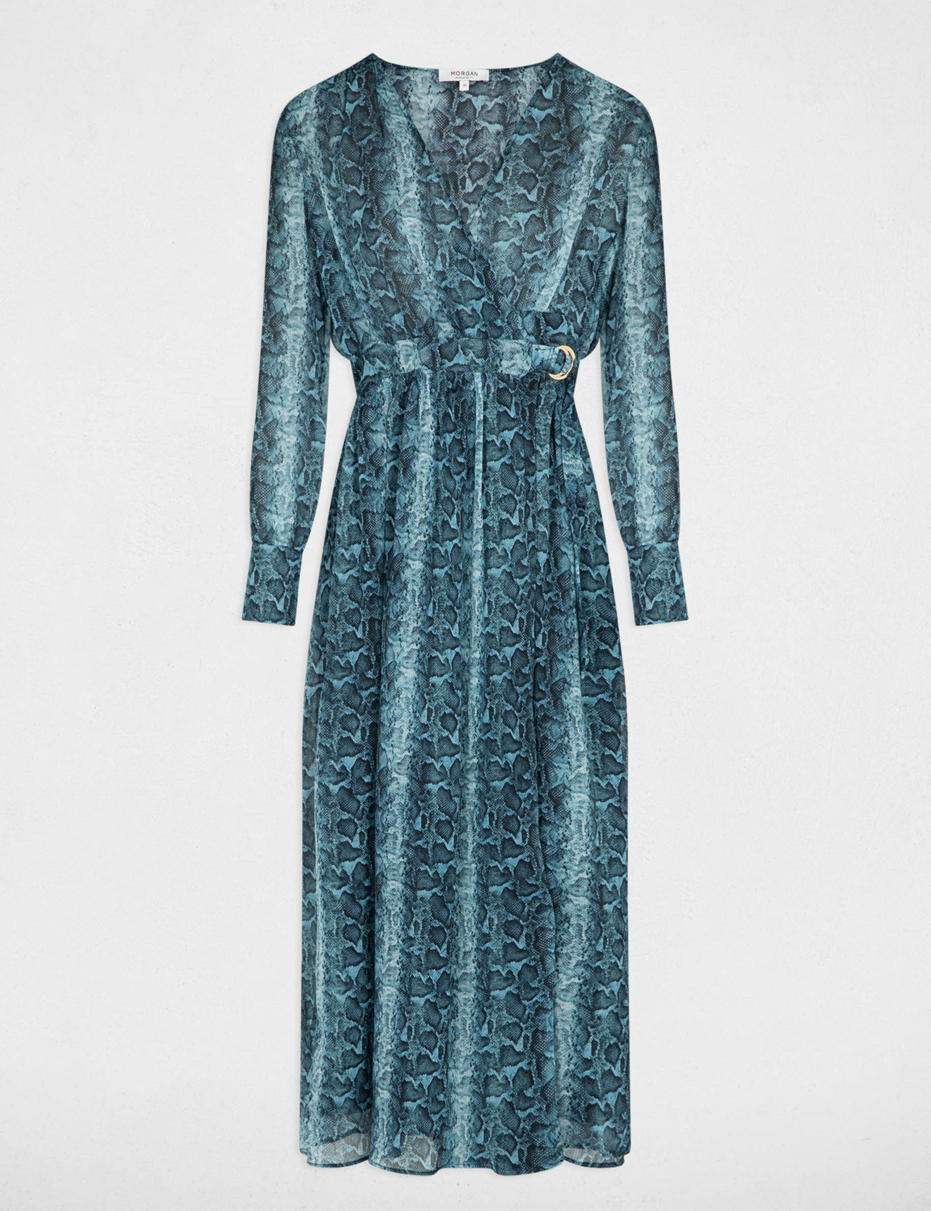 robe longue portefeuille multico femme Robe longue portefeuille multico femme