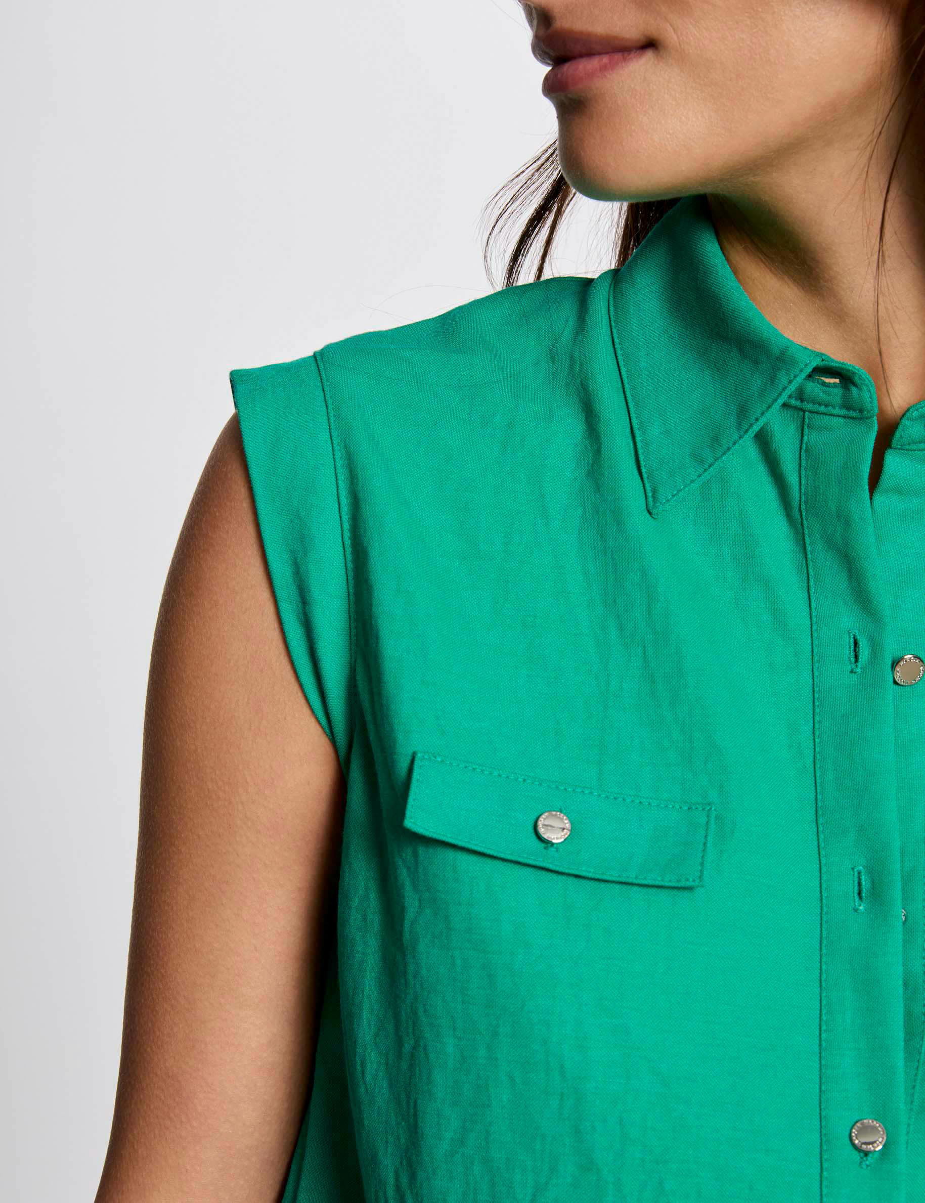 blouse sans manches vert emeraude femme Blouse sans manches vert émeraude femme