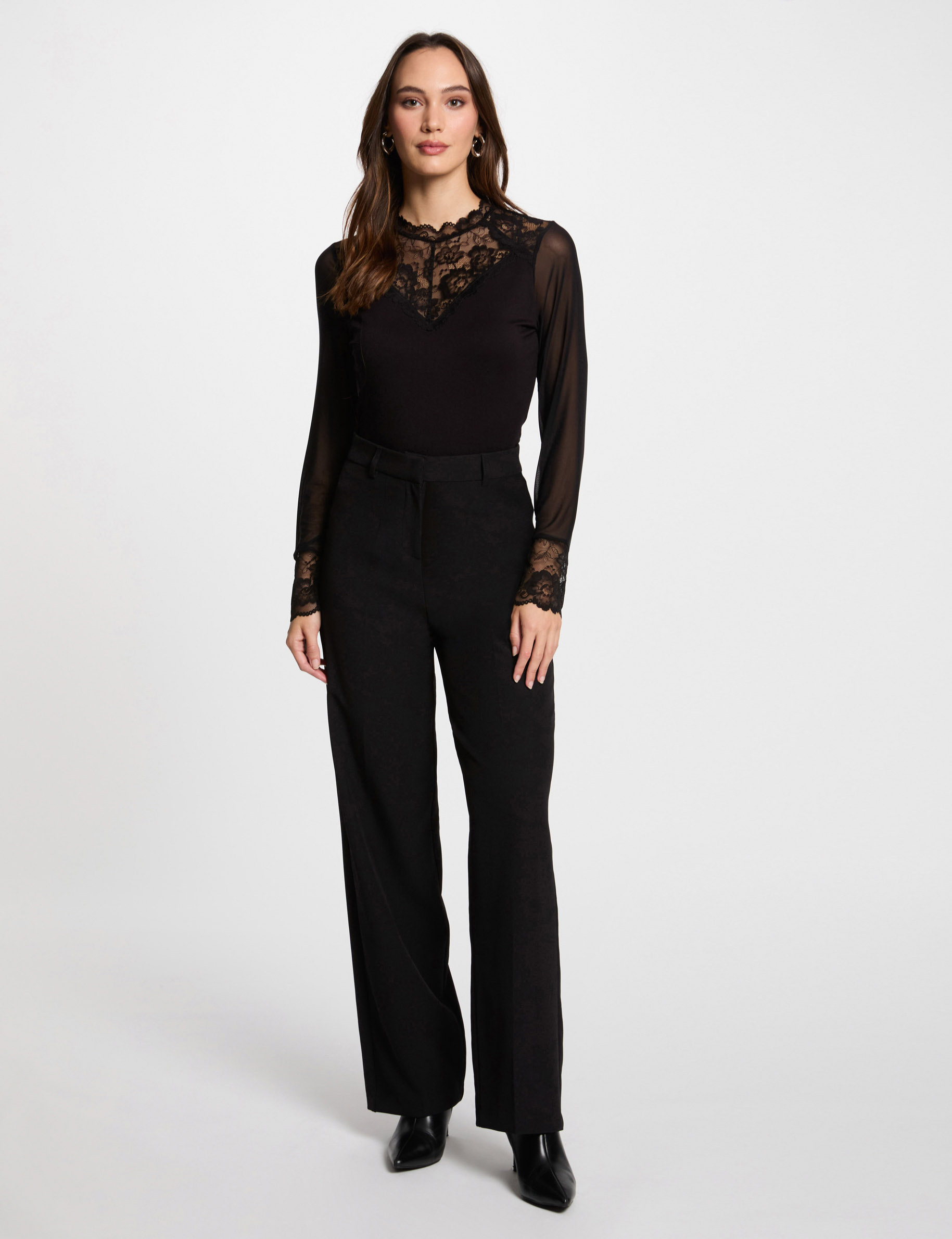 T-shirt manches longues noir femme