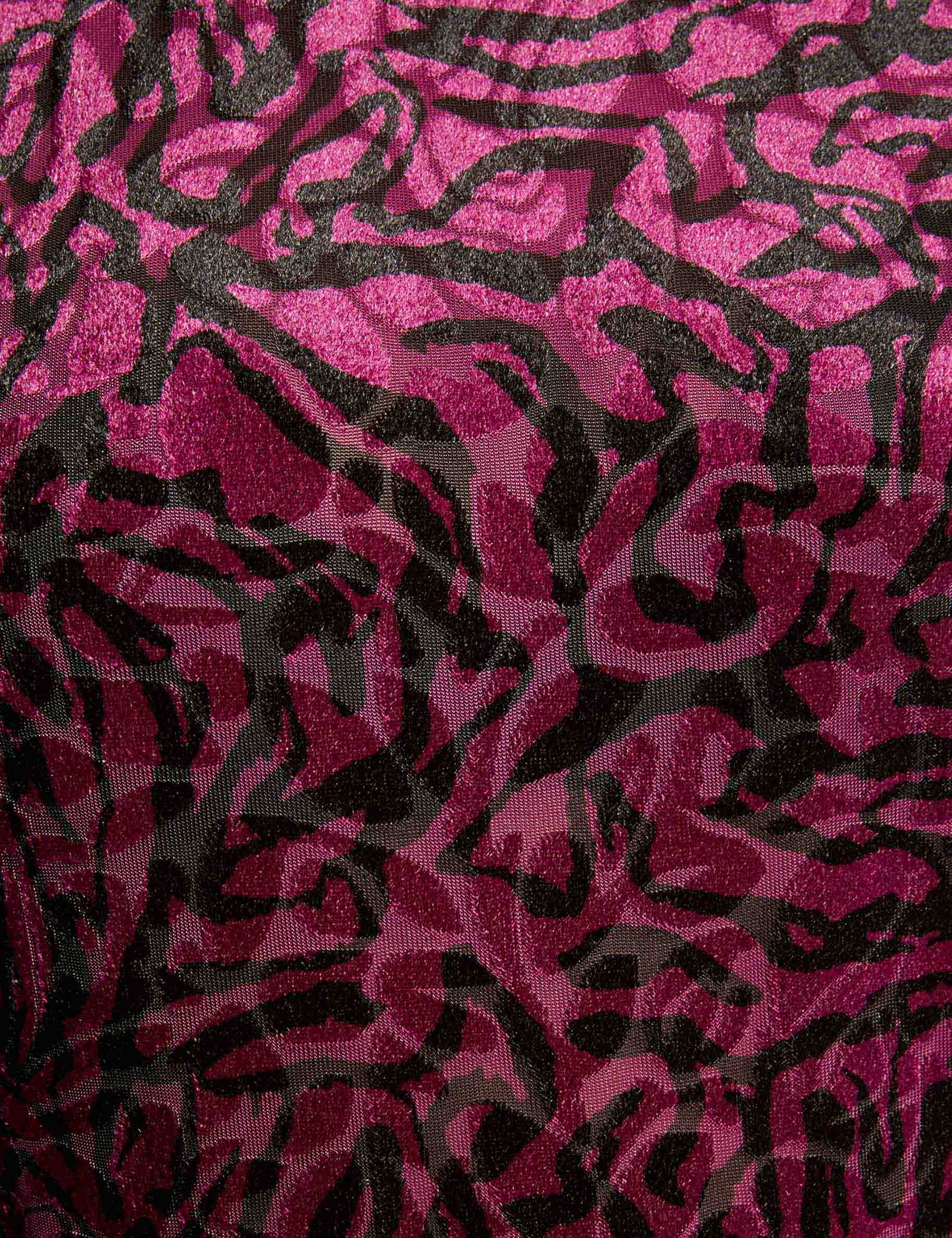 t shirt velours col montant multicolore femme null