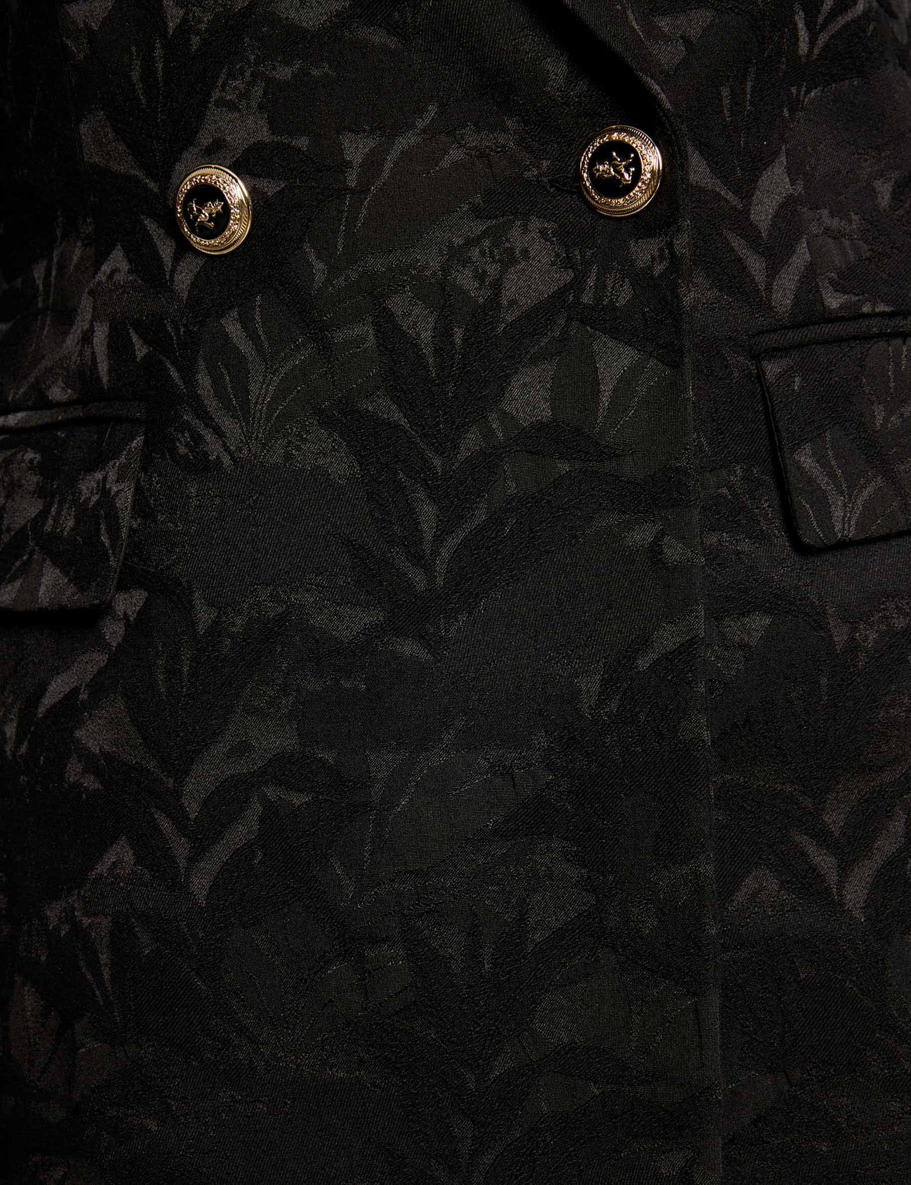 veste jacquard ajustee noir femme null