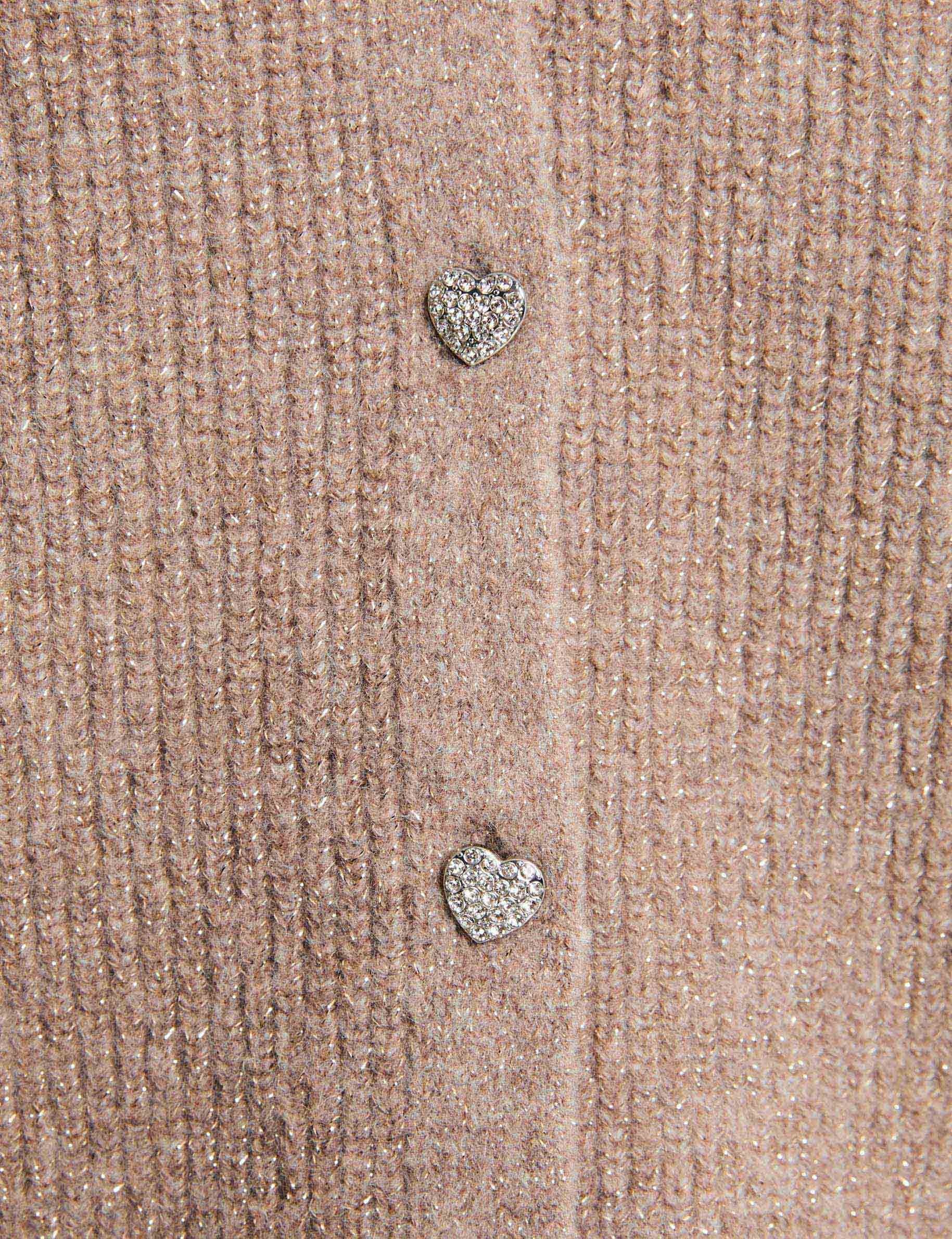 Vest met V-hals medium beige vrouw