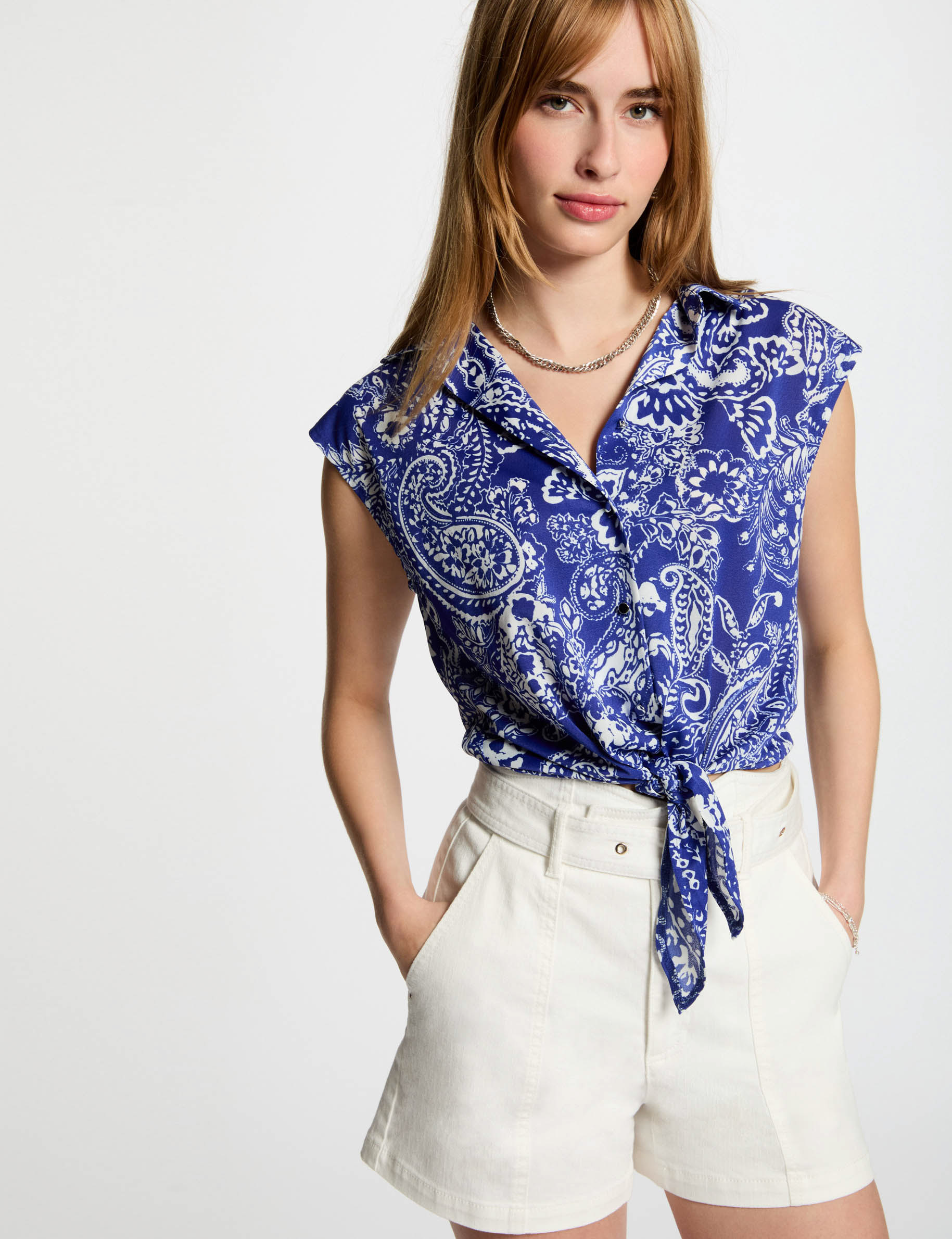 chemise manches courtes multicolore femme Chemise manches courtes multicolore femme