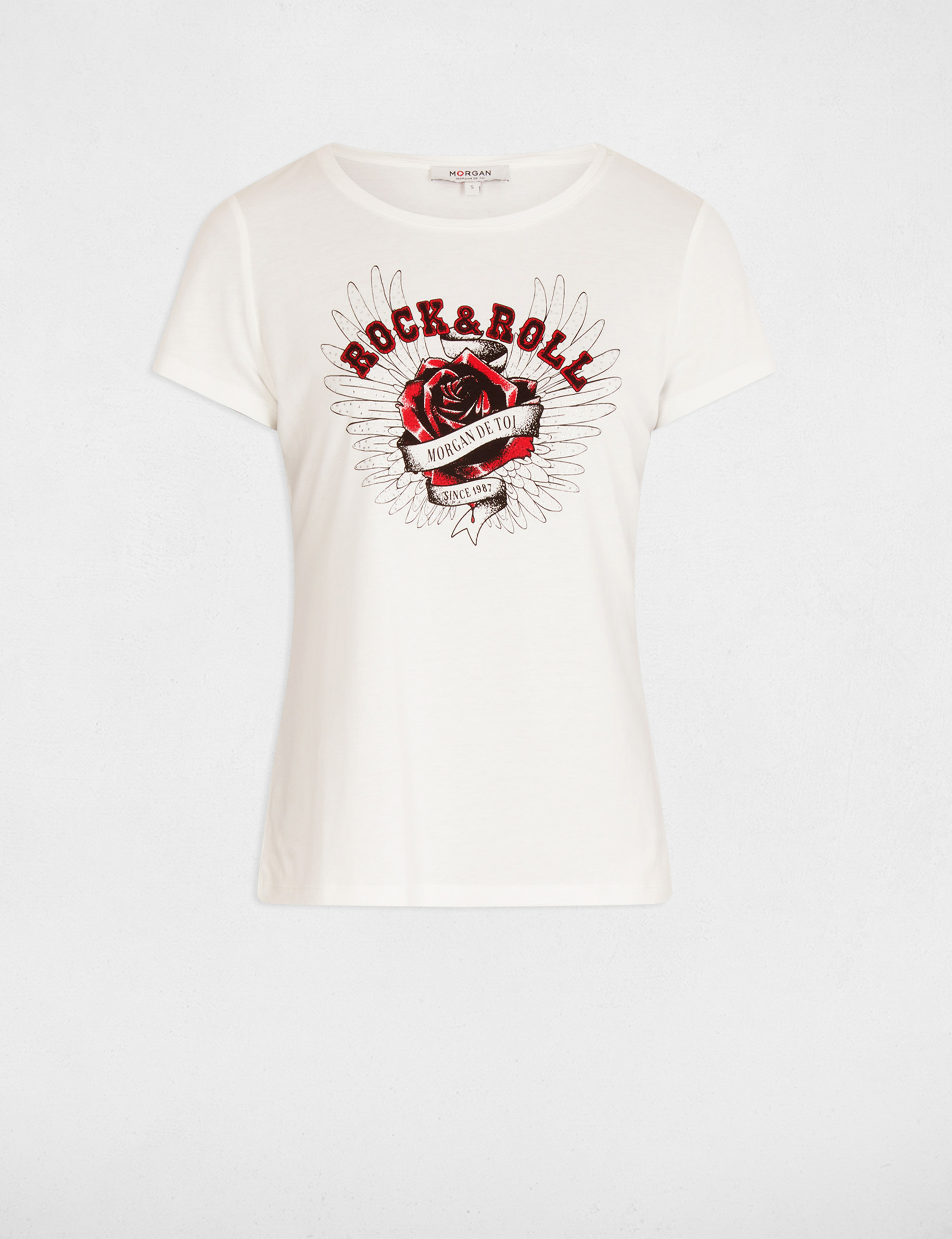 t shirt met opschrift helder wit vrouw T-shirt met opschrift helder wit vrouw