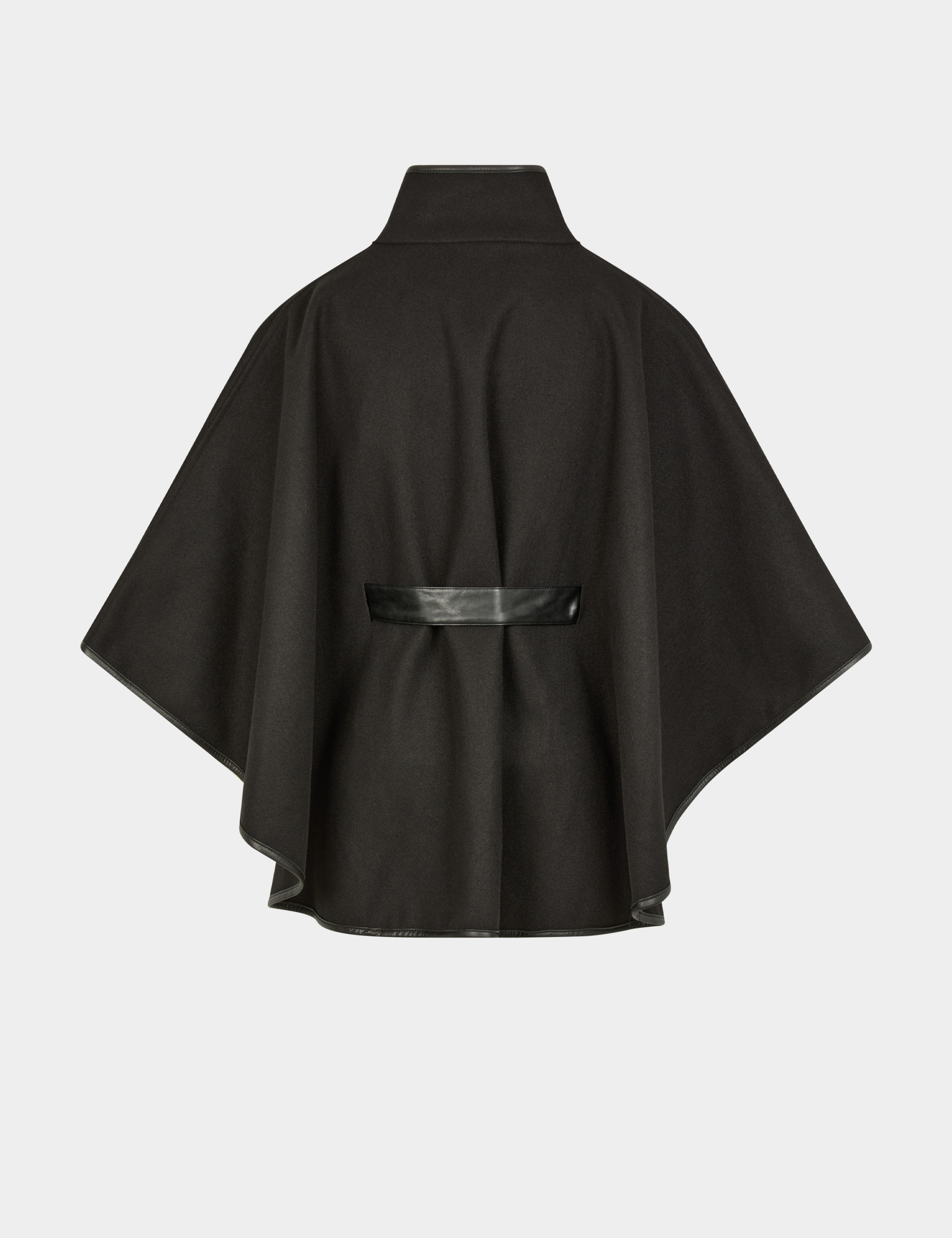 Poncho col montant noir femme