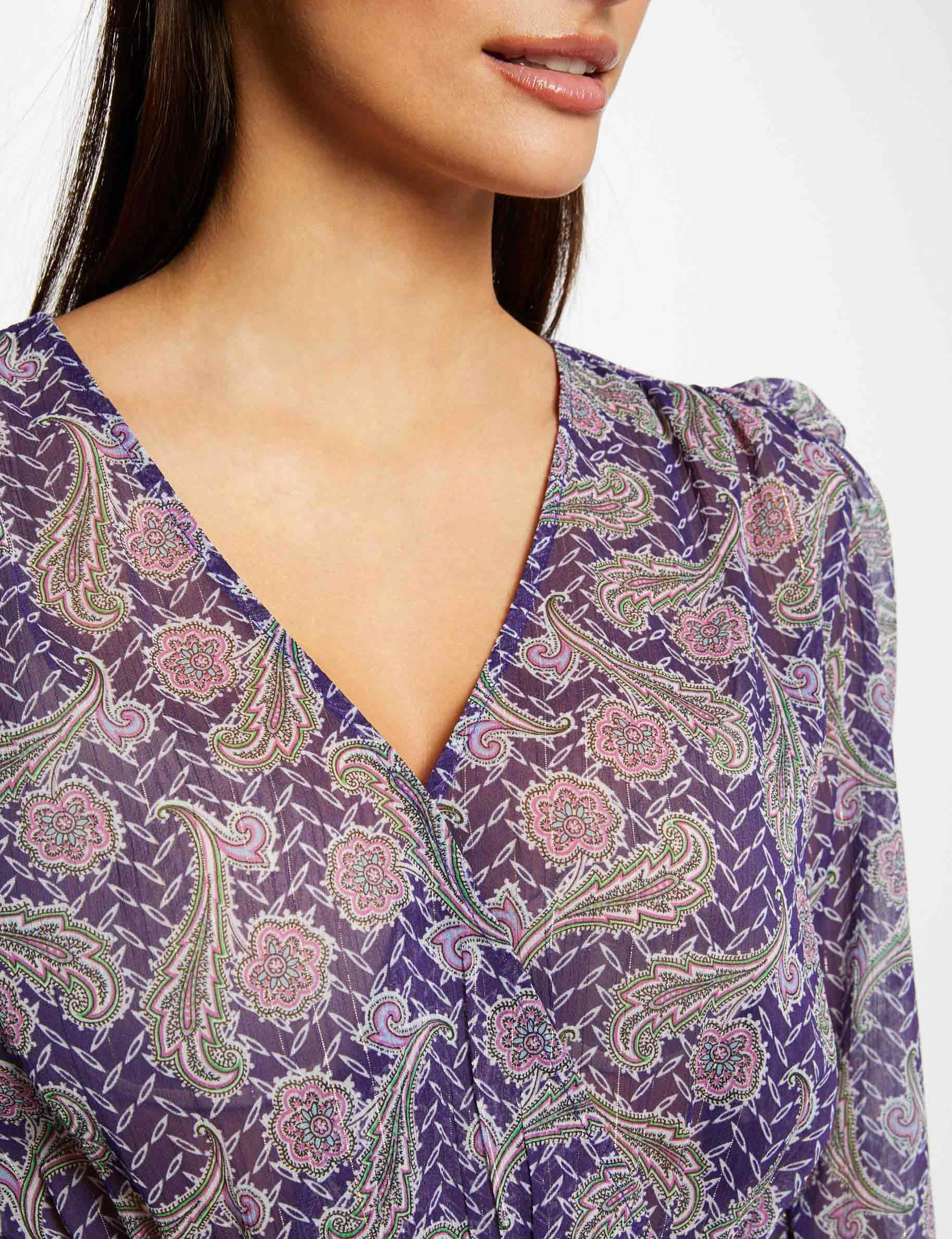 Blouse manches longues imprimée multico femme