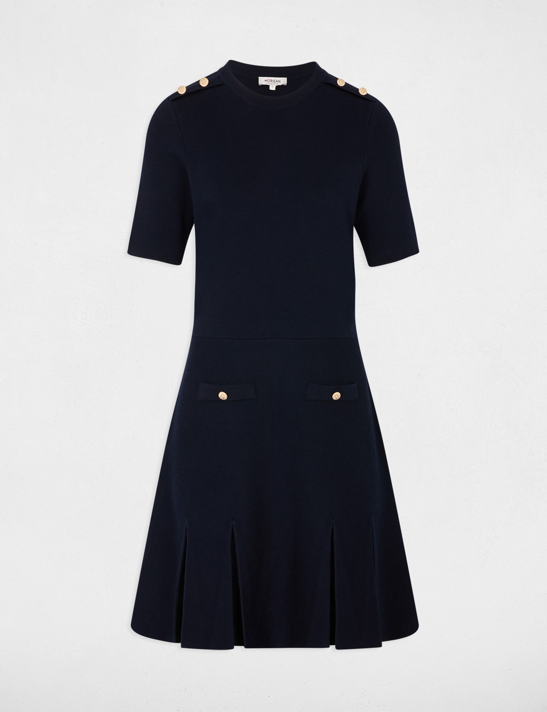 robe courte trapeze bleu marine femme Robe courte trapèze bleu marine femme