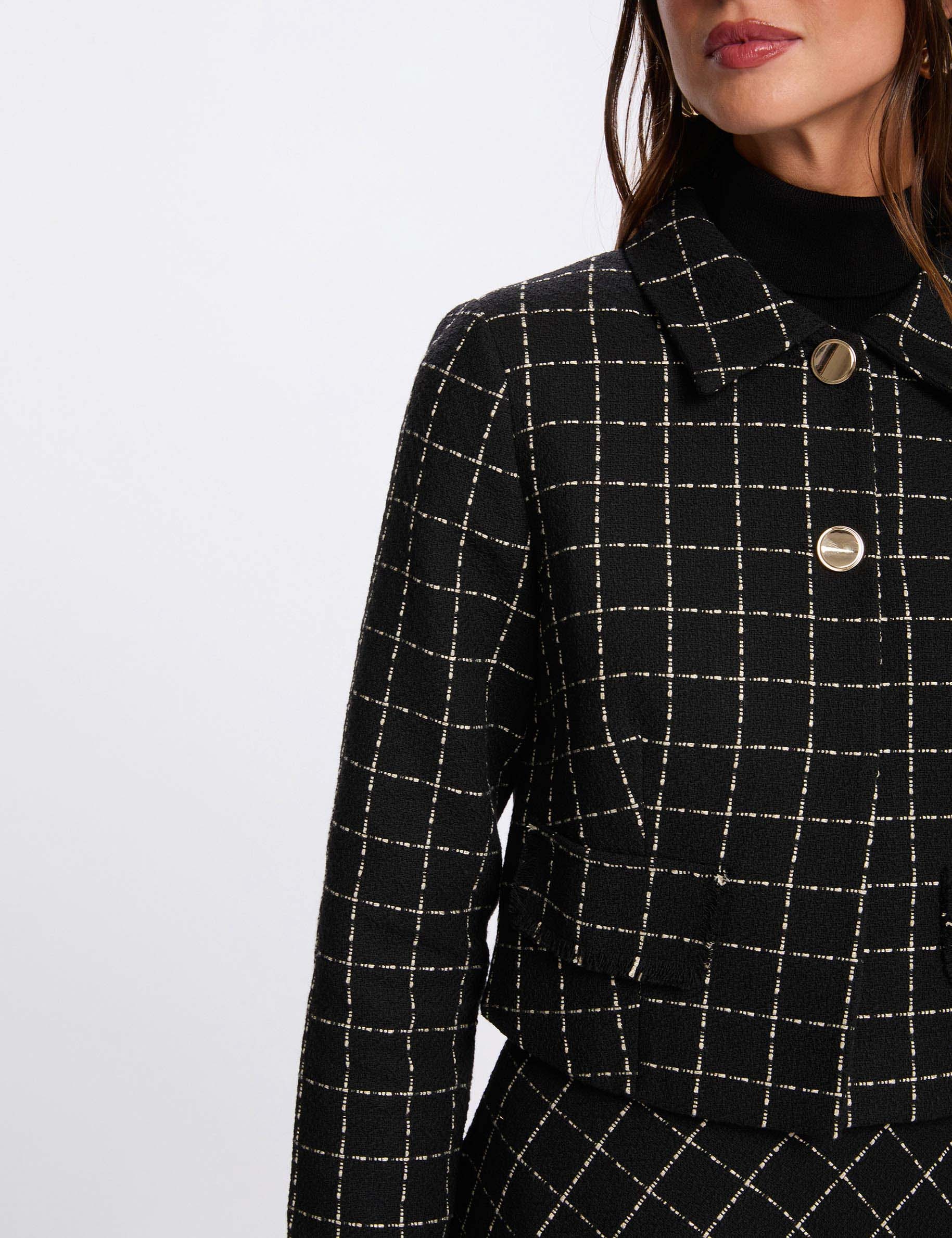 veste courte ajustee noir femme Veste courte ajustée noir femme