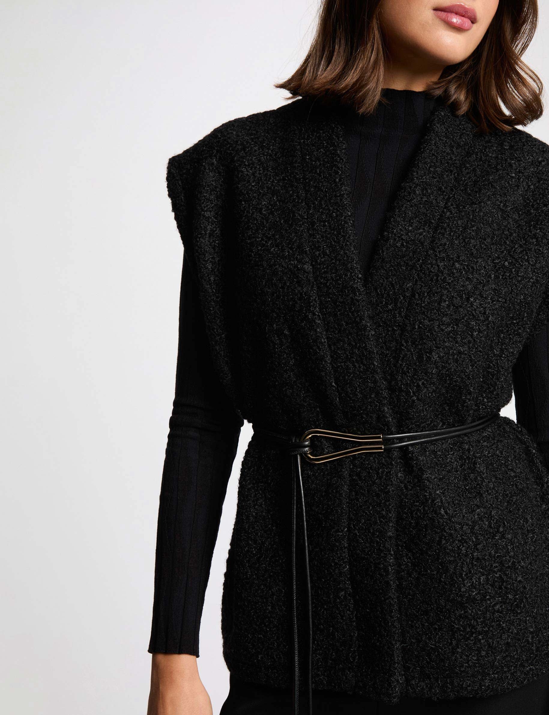 Veste sans manches noir femme