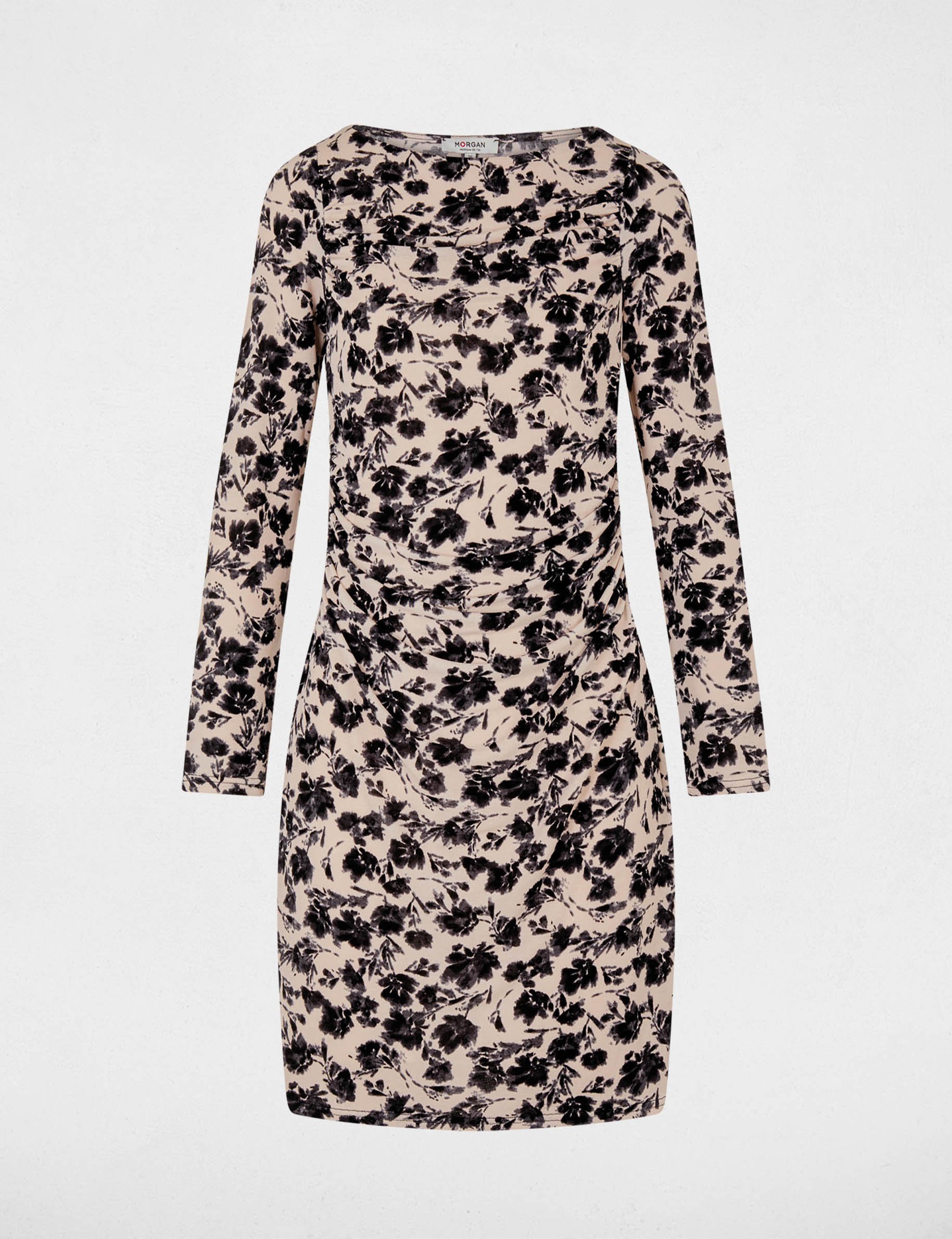 Robe maille imprimée multicolore femme