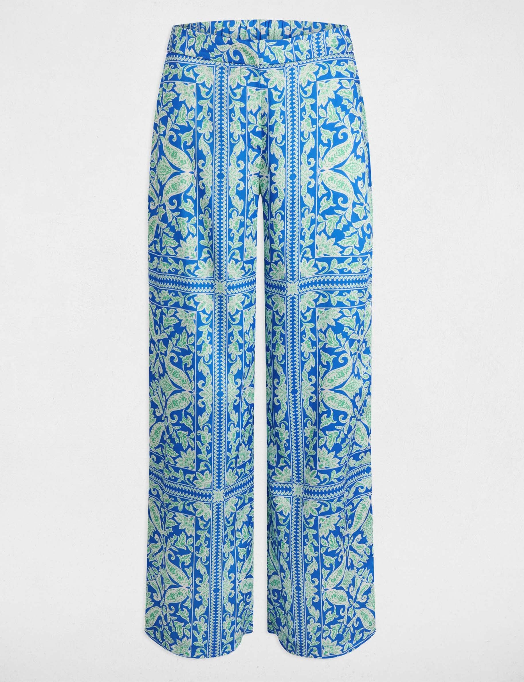 wijde broek met print meerkleurig vrouw Wijde broek met print meerkleurig vrouw