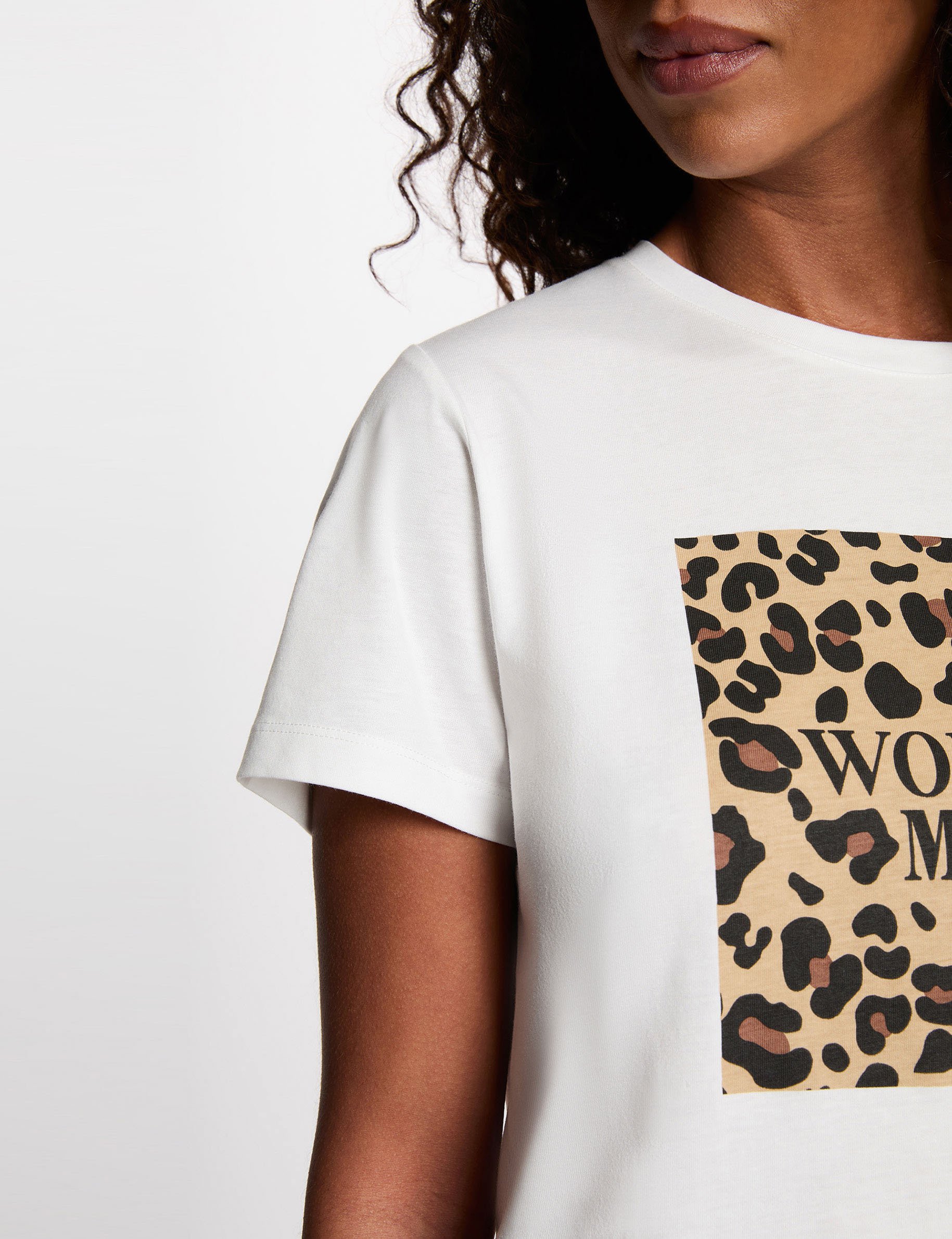 T-shirt met korte mouwen helder wit vrouw