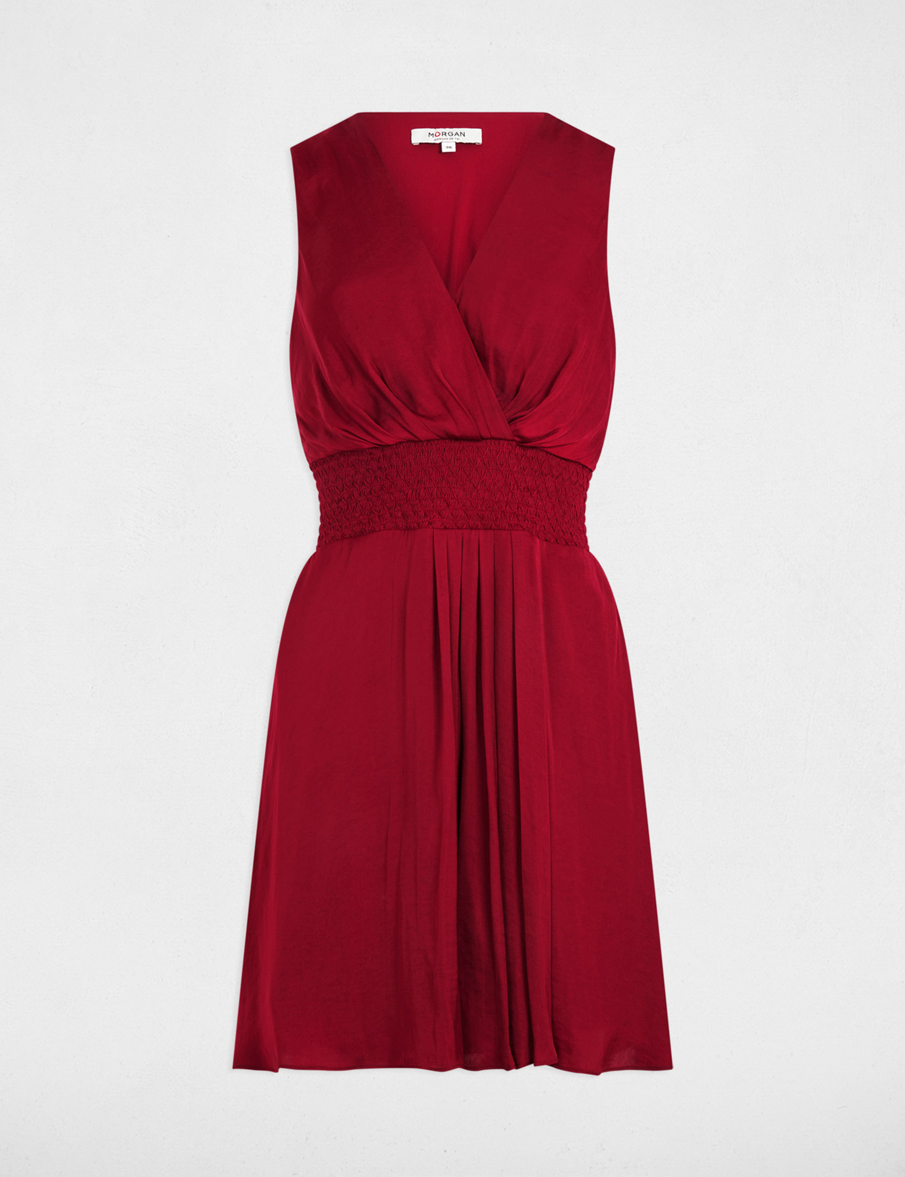 robe courte droite fluide rouge fonce femme Robe courte droite fluide rouge foncé femme