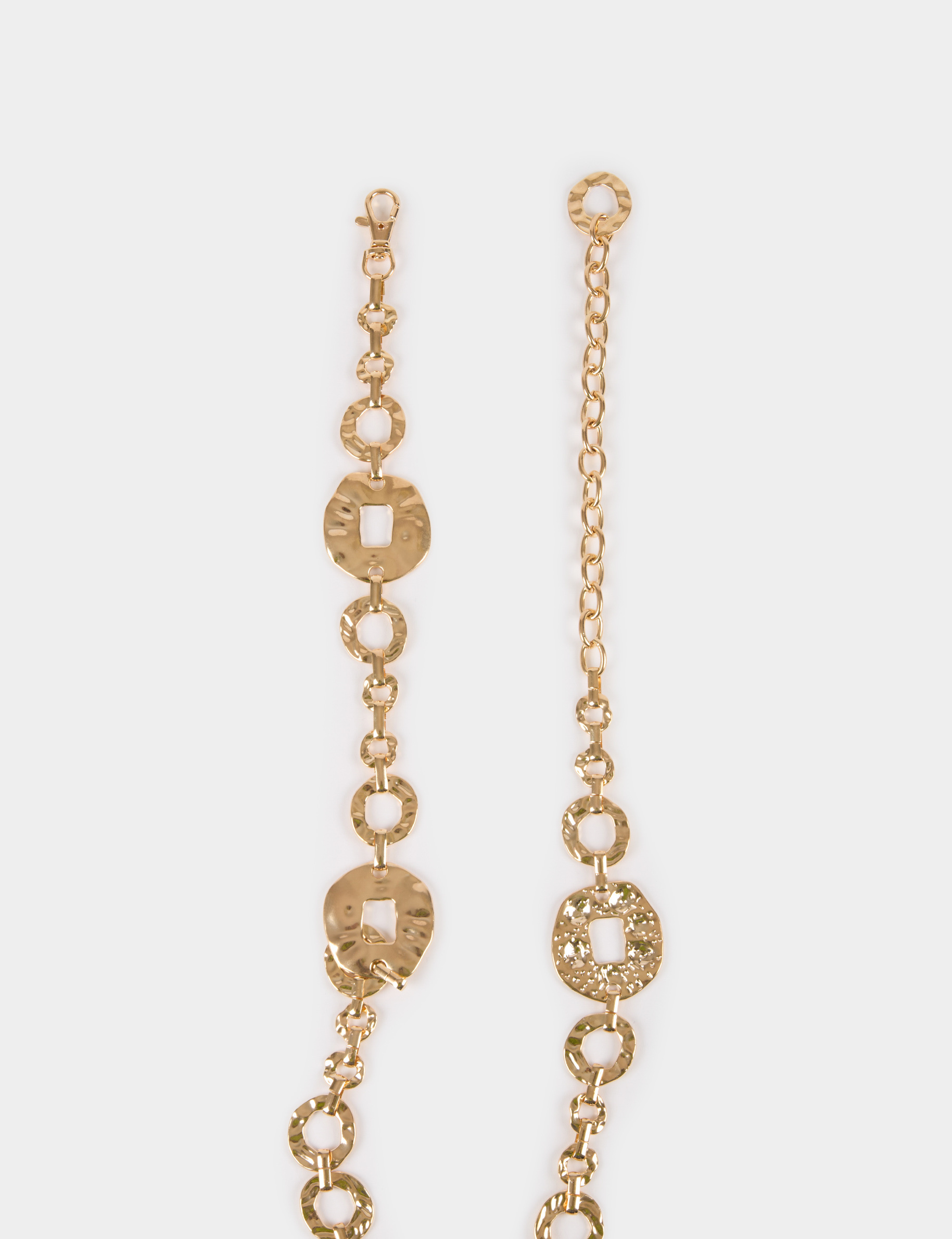 ceinture chaine martelee jaune or femme Ceinture chaîne martelée jaune or femme