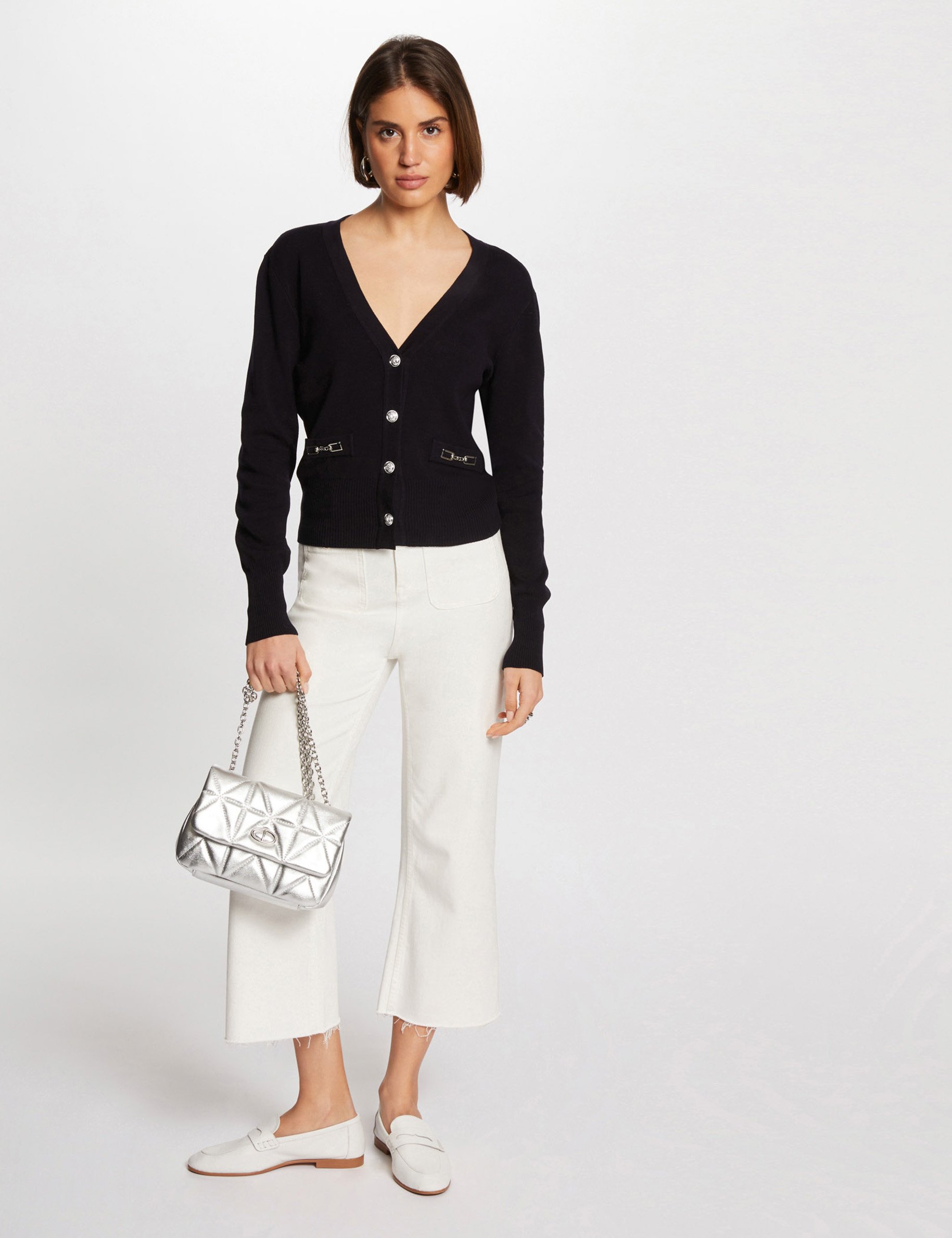 gilet manches longues marine femme Gilet manches longues marine femme
