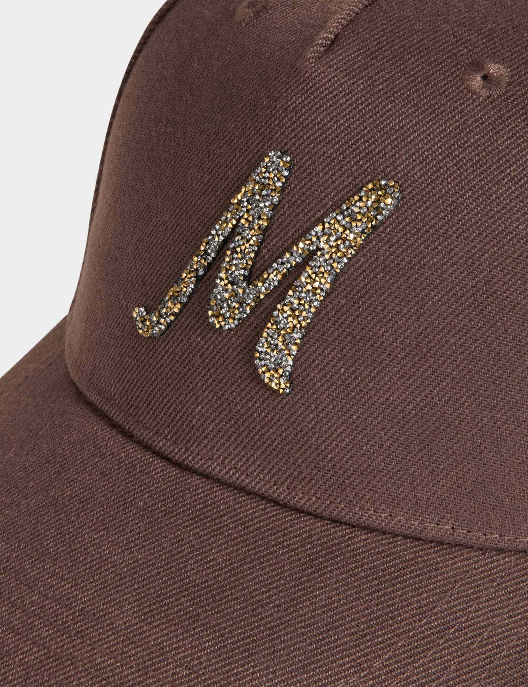 Pet met strass donker bruin vrouw