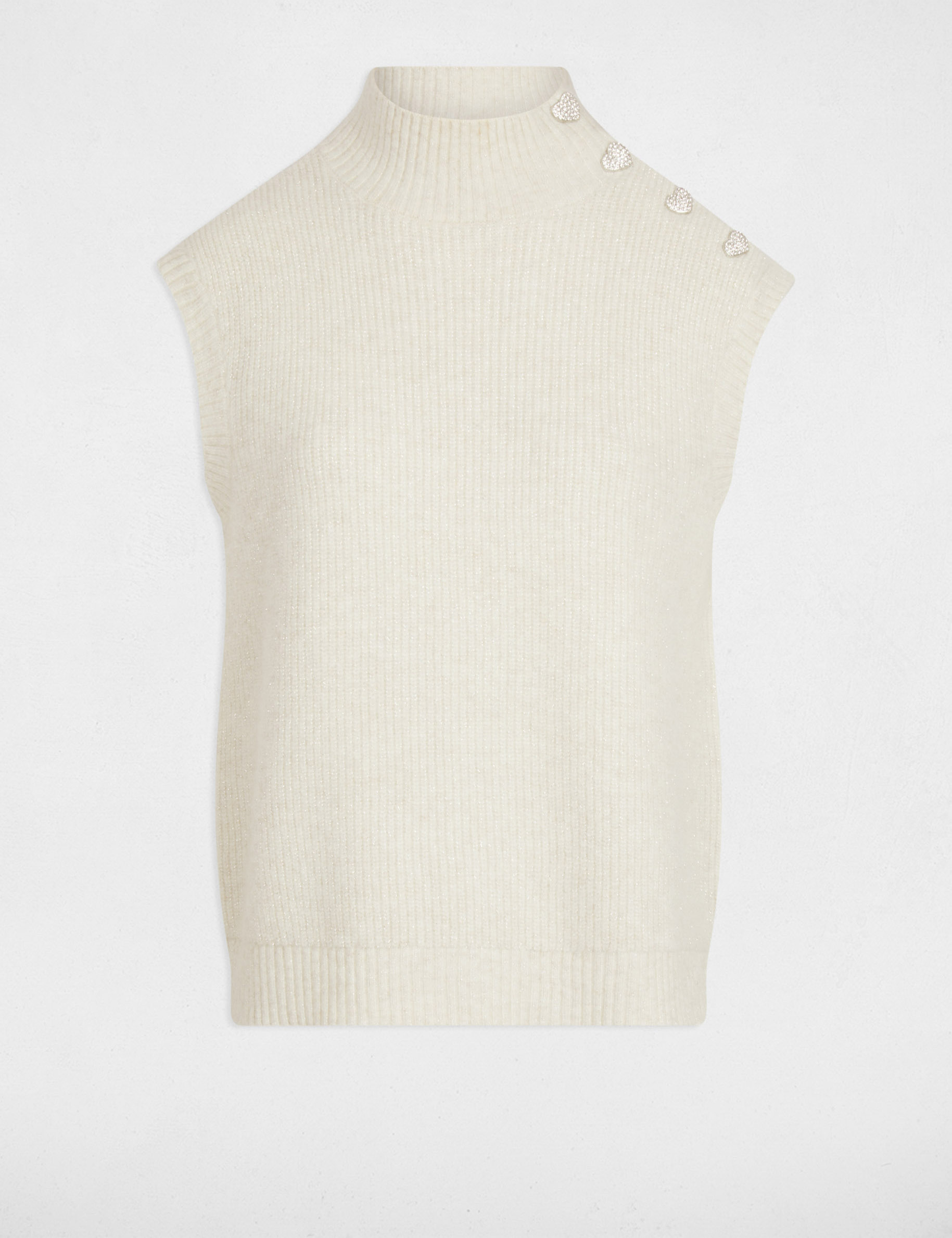 pull sans manches ivoire femme Pull sans manches ivoire femme