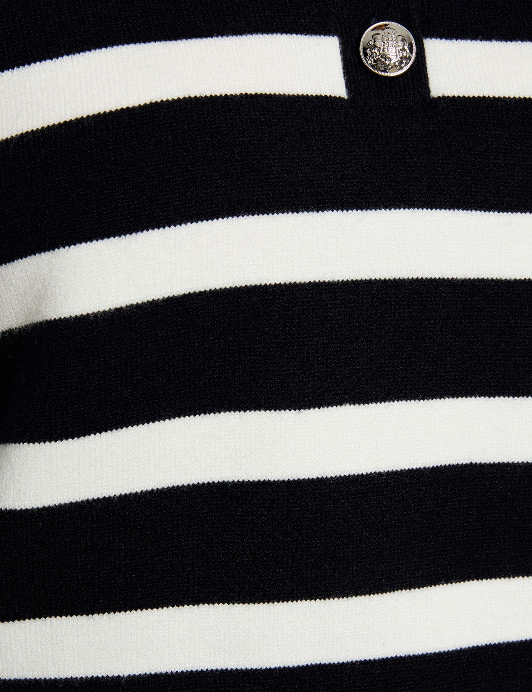 pull raye a capuche bleu marine femme null